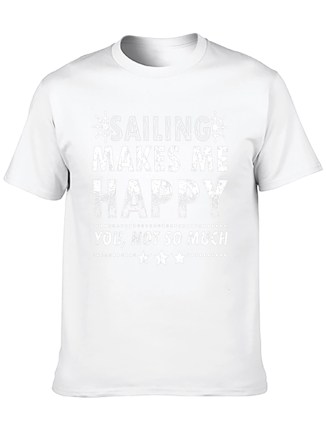 Sailing Makes Me Happy Graphic T-Shirt - Black