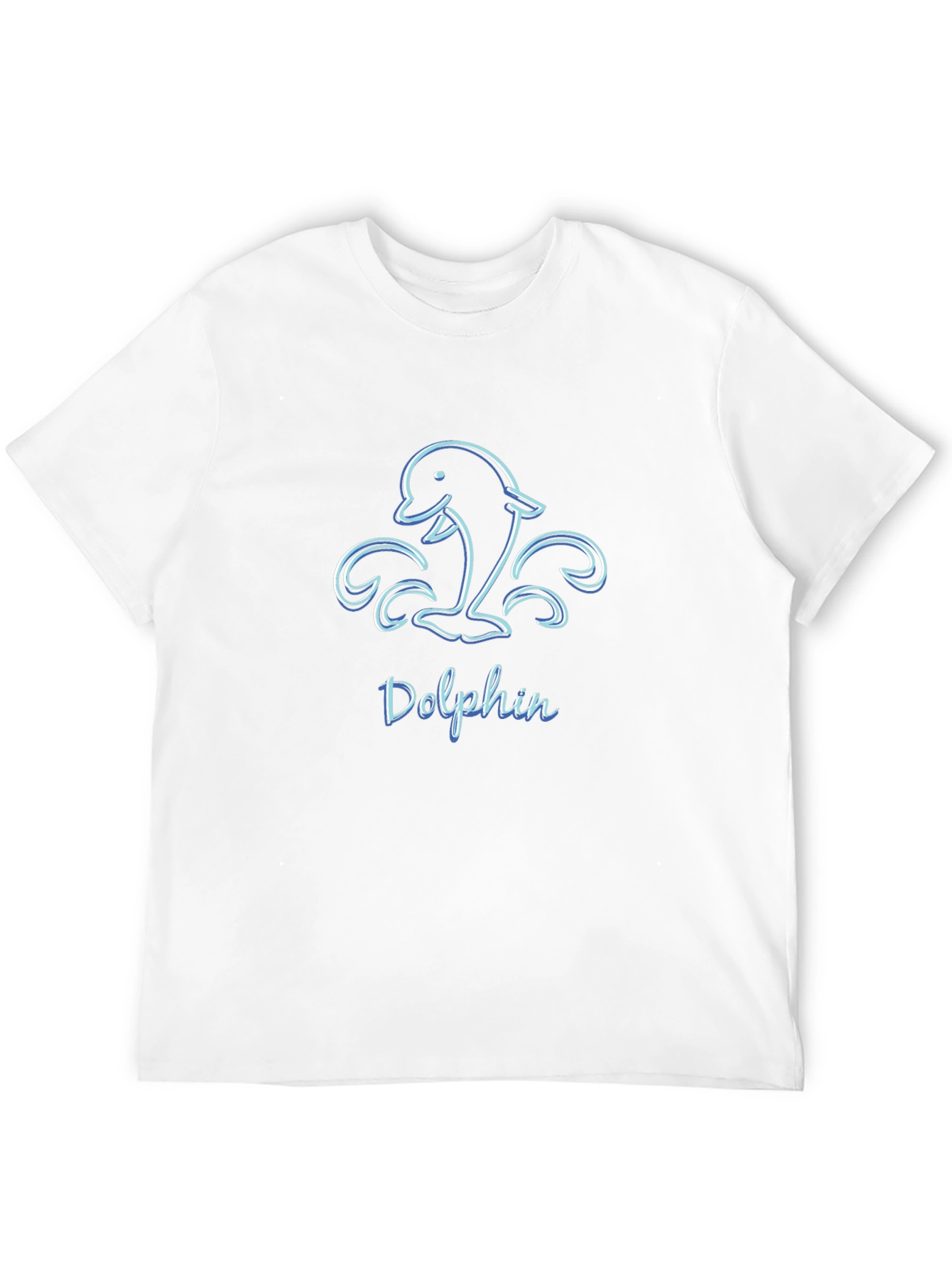 Mens Black Dolphin Graphic T-Shirt
