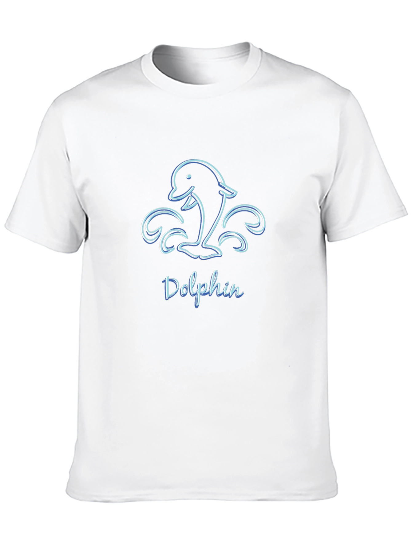 Mens Black Dolphin Graphic T-Shirt