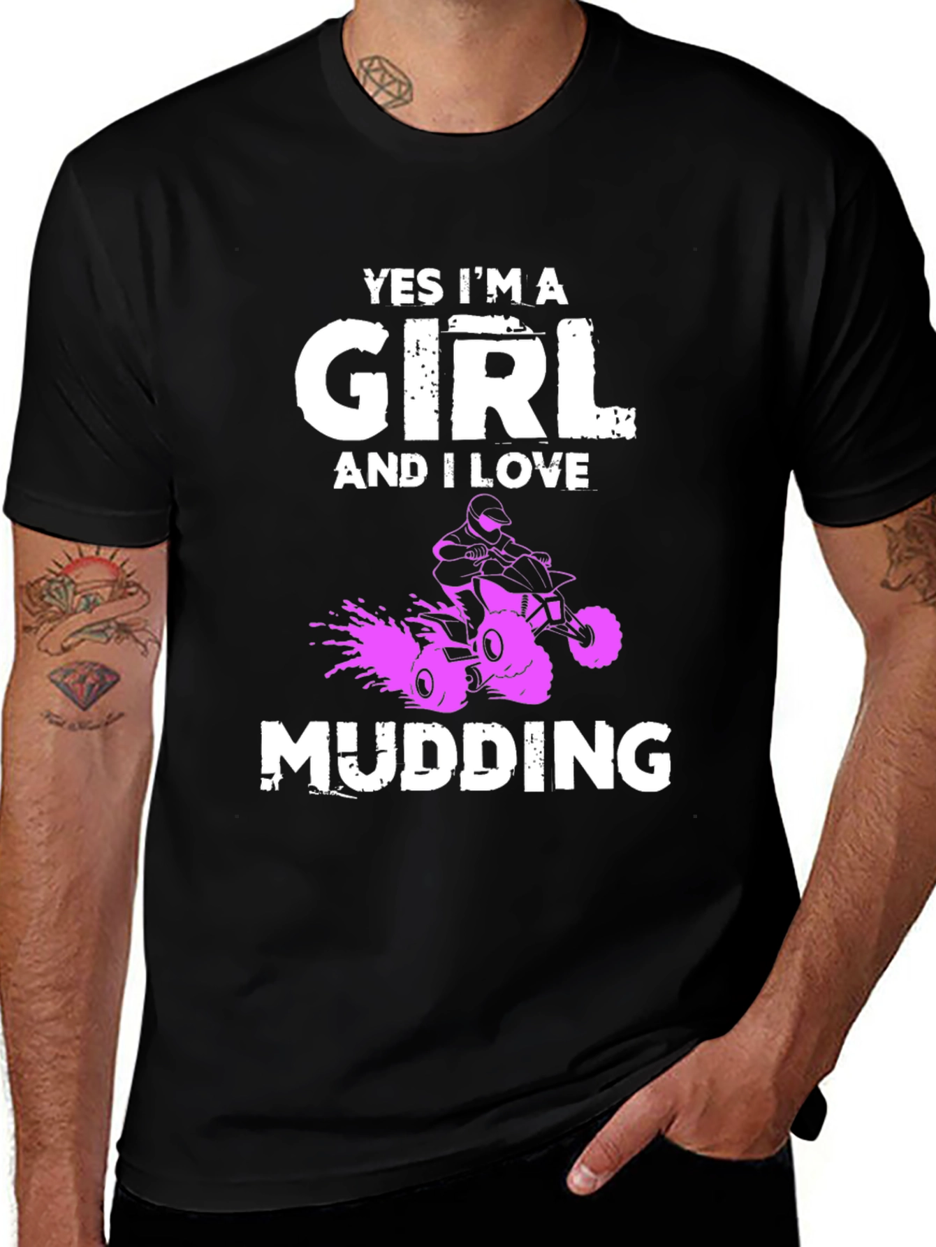 Yes Im A Girl Mudding T-Shirt