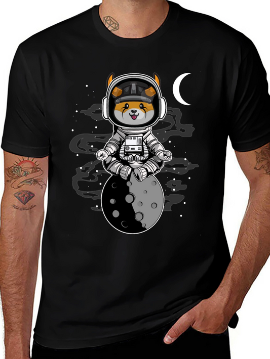 Astronaut Dog Moon T-Shirt