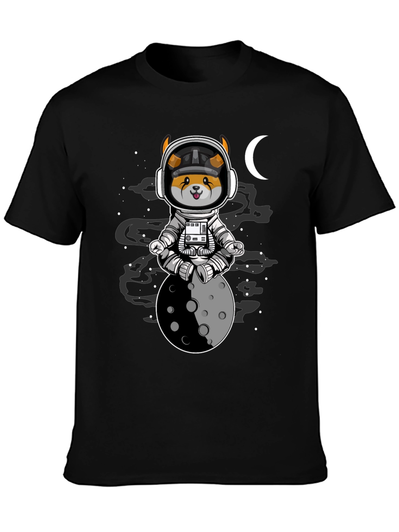 Astronaut Dog Moon T-Shirt