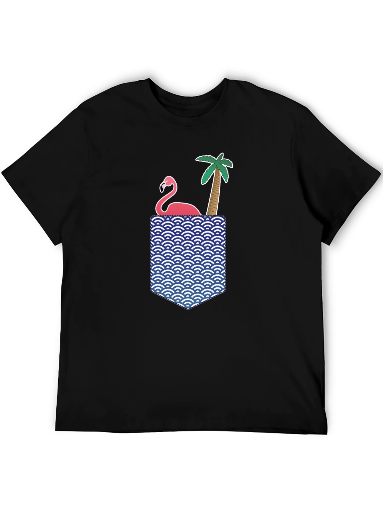 Flamingo Palm Pocket Graphic Tee