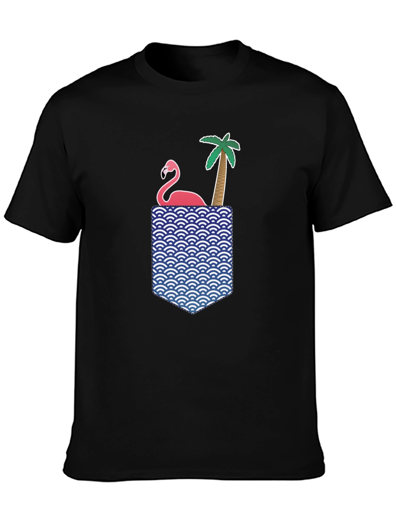 Flamingo Palm Pocket Graphic Tee