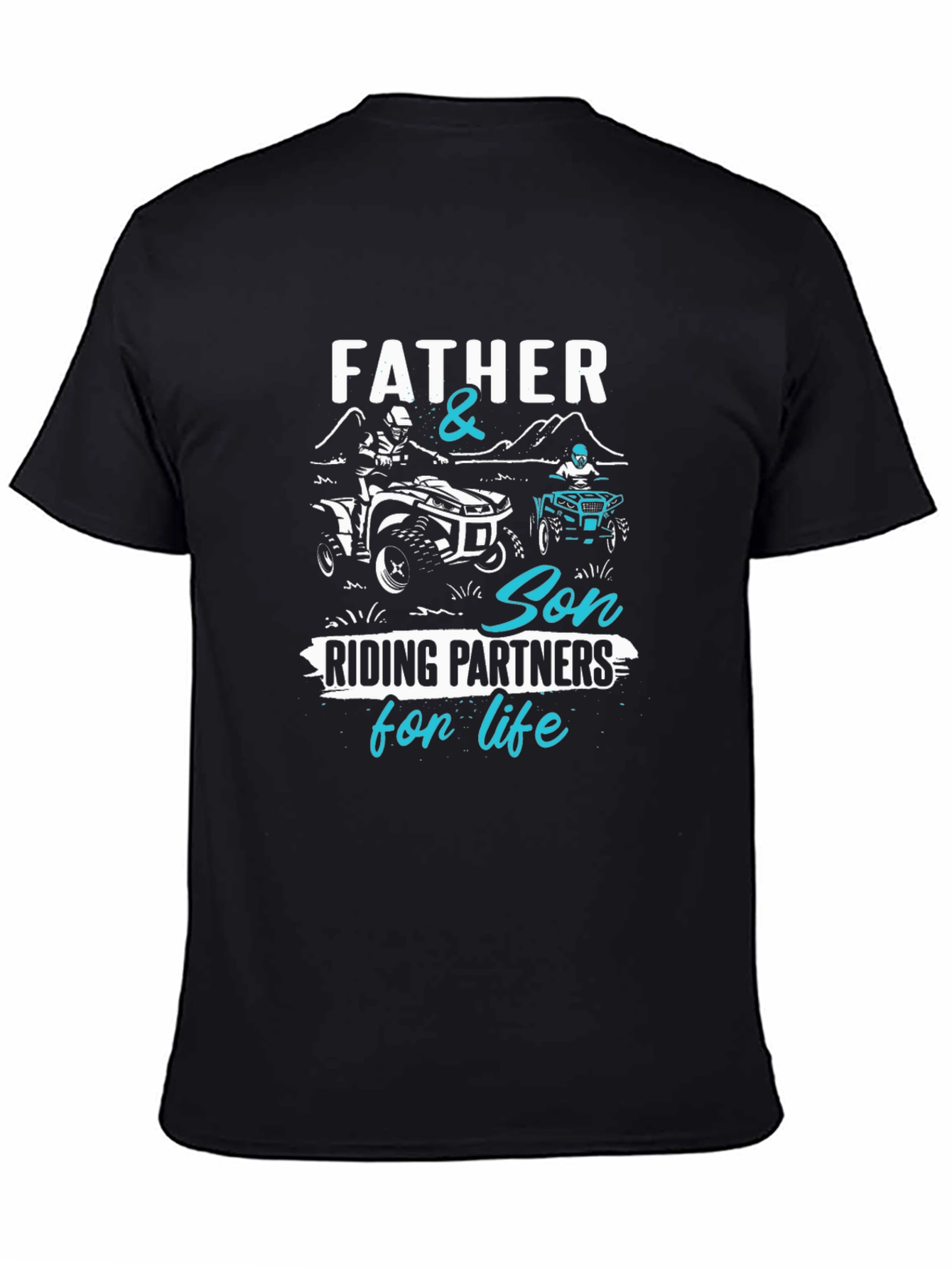 Father & Son Riding Partners T-Shirt - ATV Design