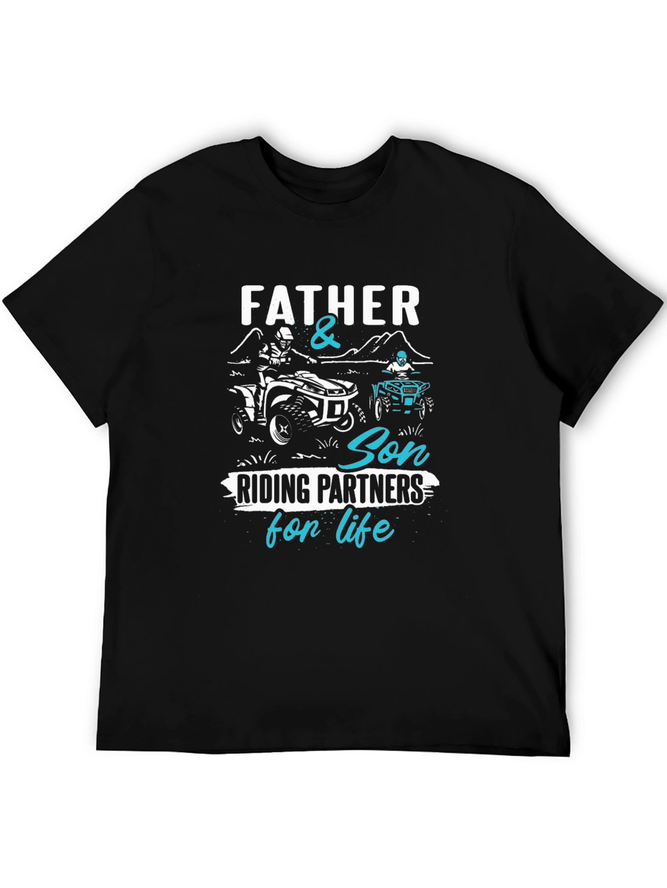 Father & Son Riding Partners T-Shirt - ATV Design