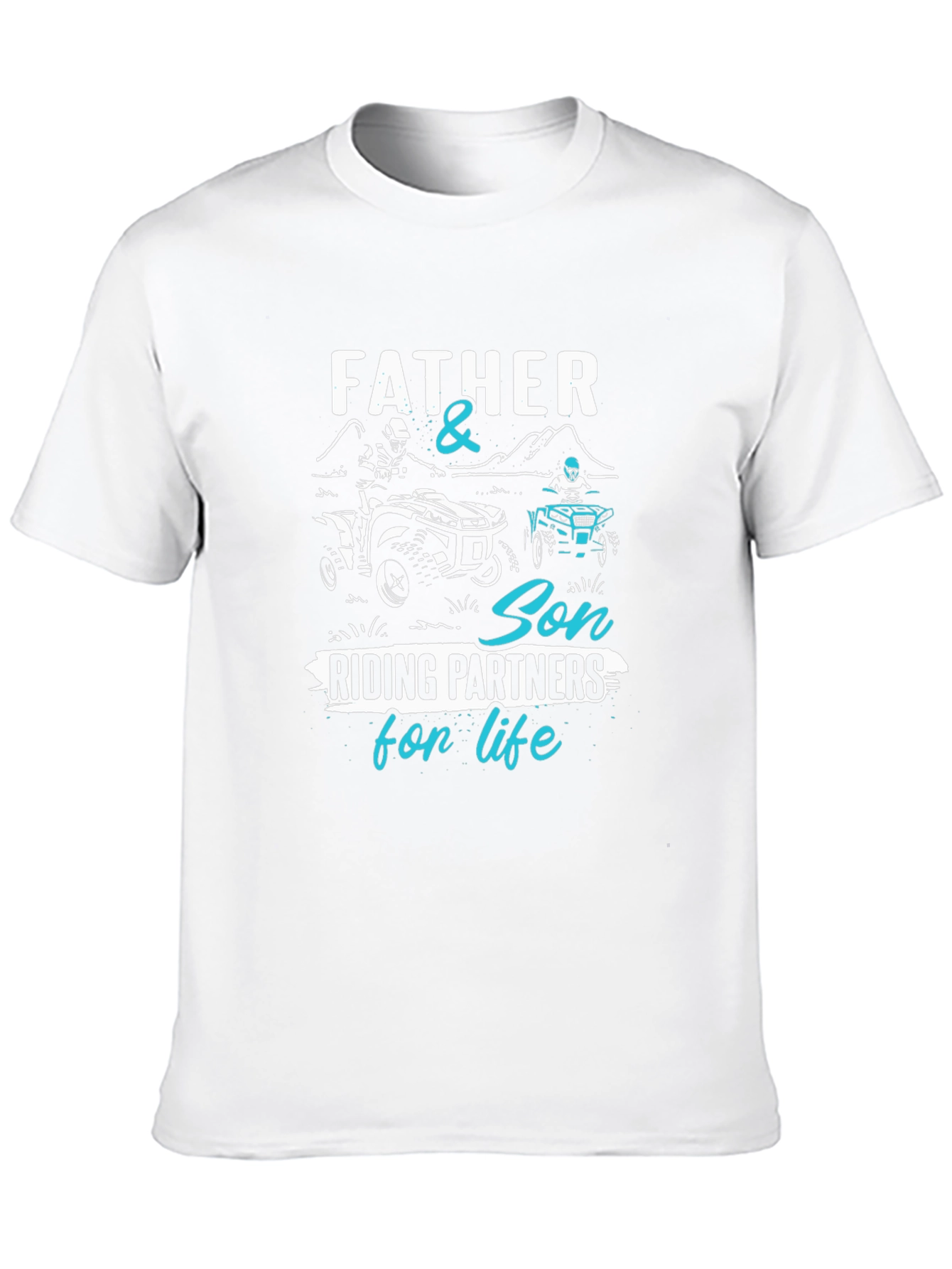 Father & Son Riding Partners T-Shirt - ATV Design