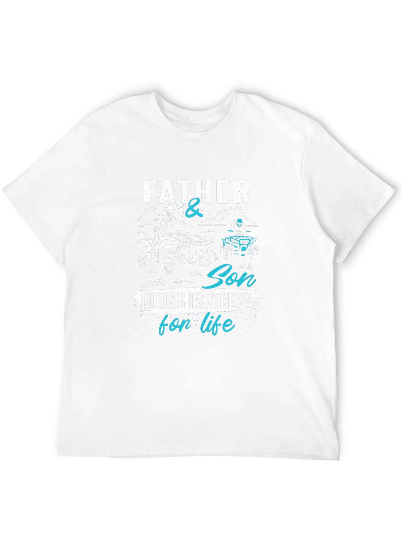 Father & Son Riding Partners T-Shirt - ATV Design