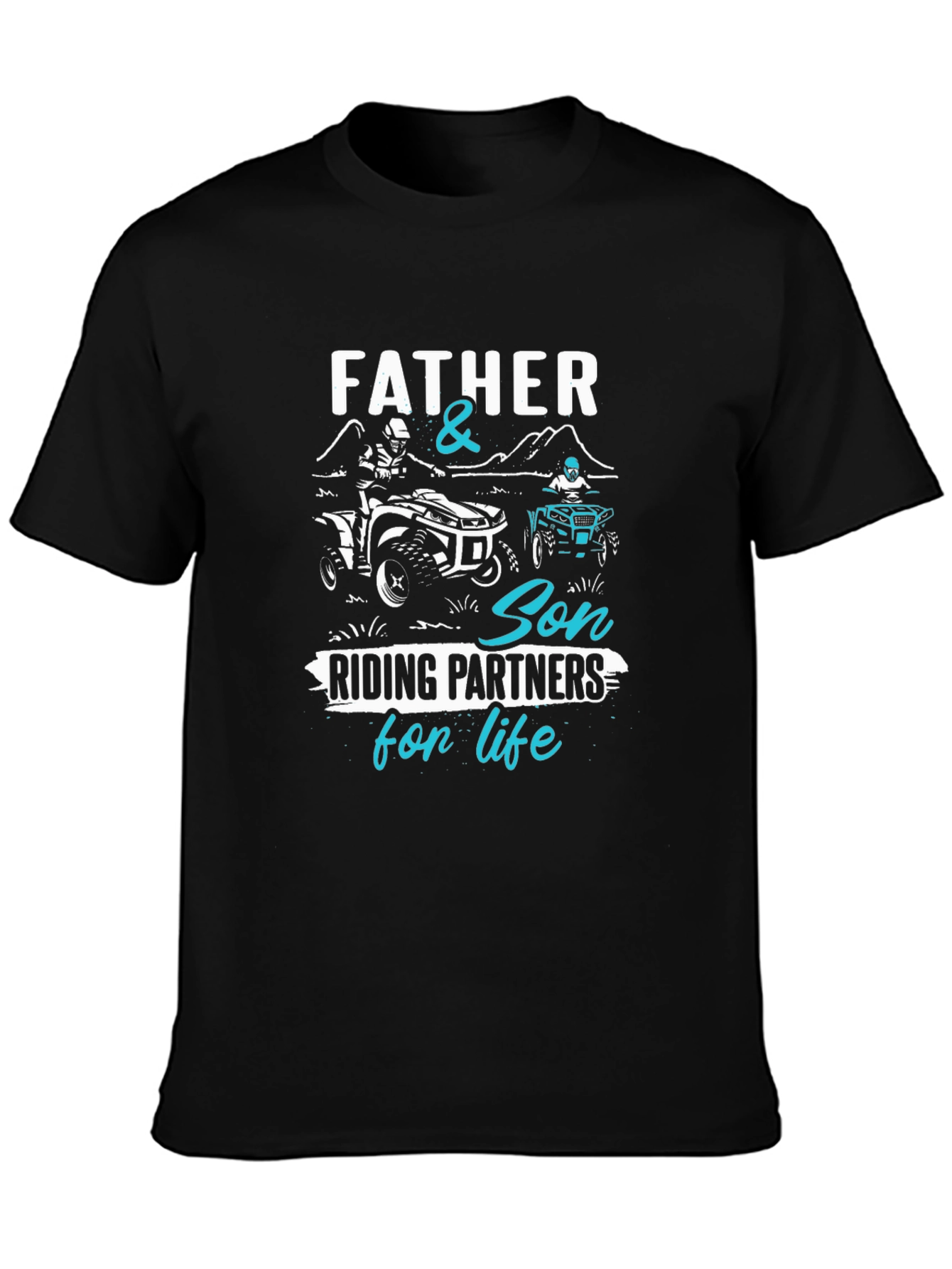 Father & Son Riding Partners T-Shirt - ATV Design