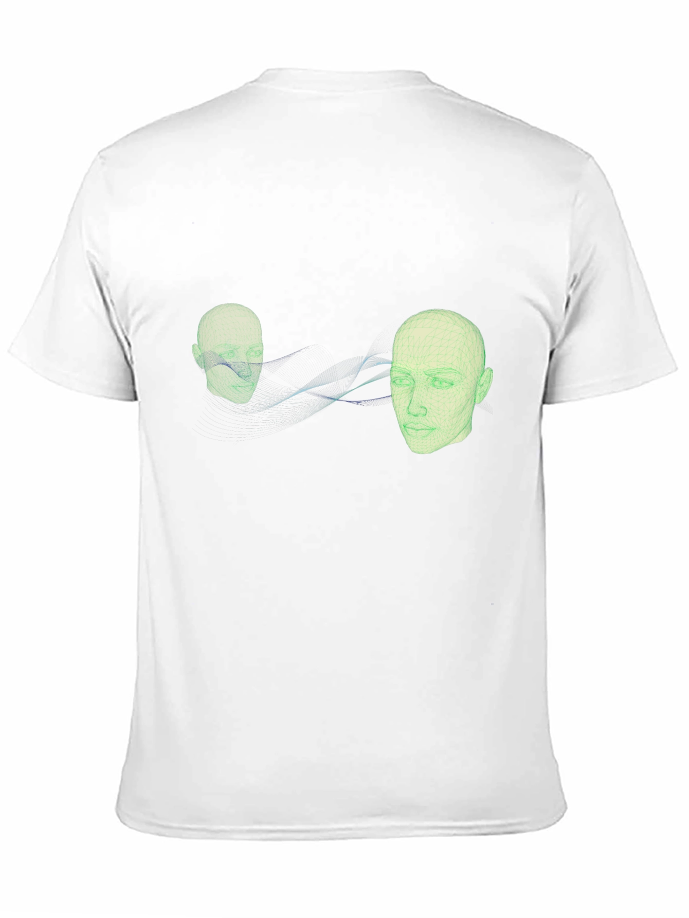 Abstract Head Connection Black T-Shirt