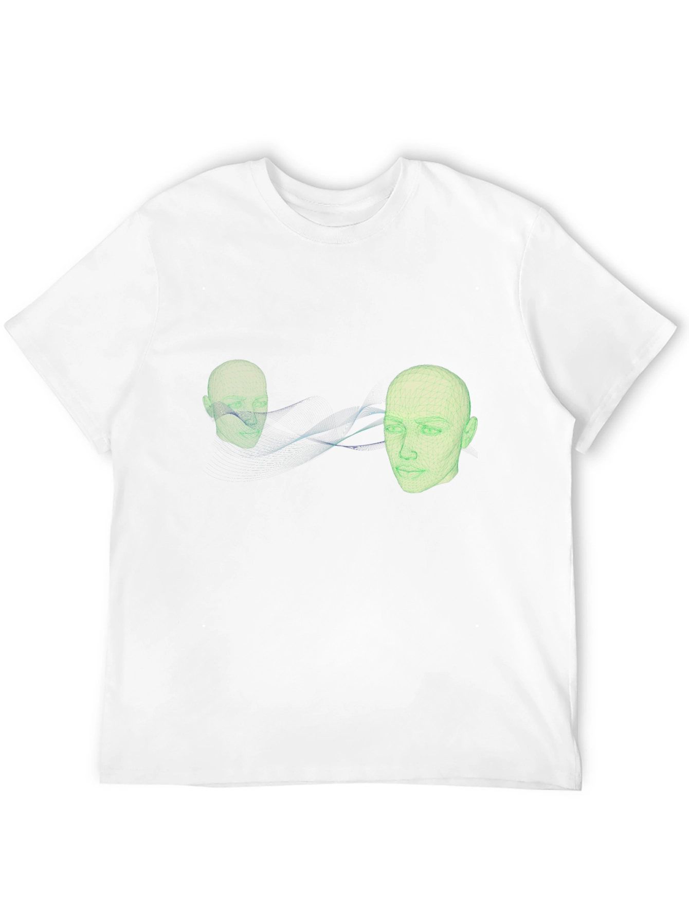 Abstract Head Connection Black T-Shirt