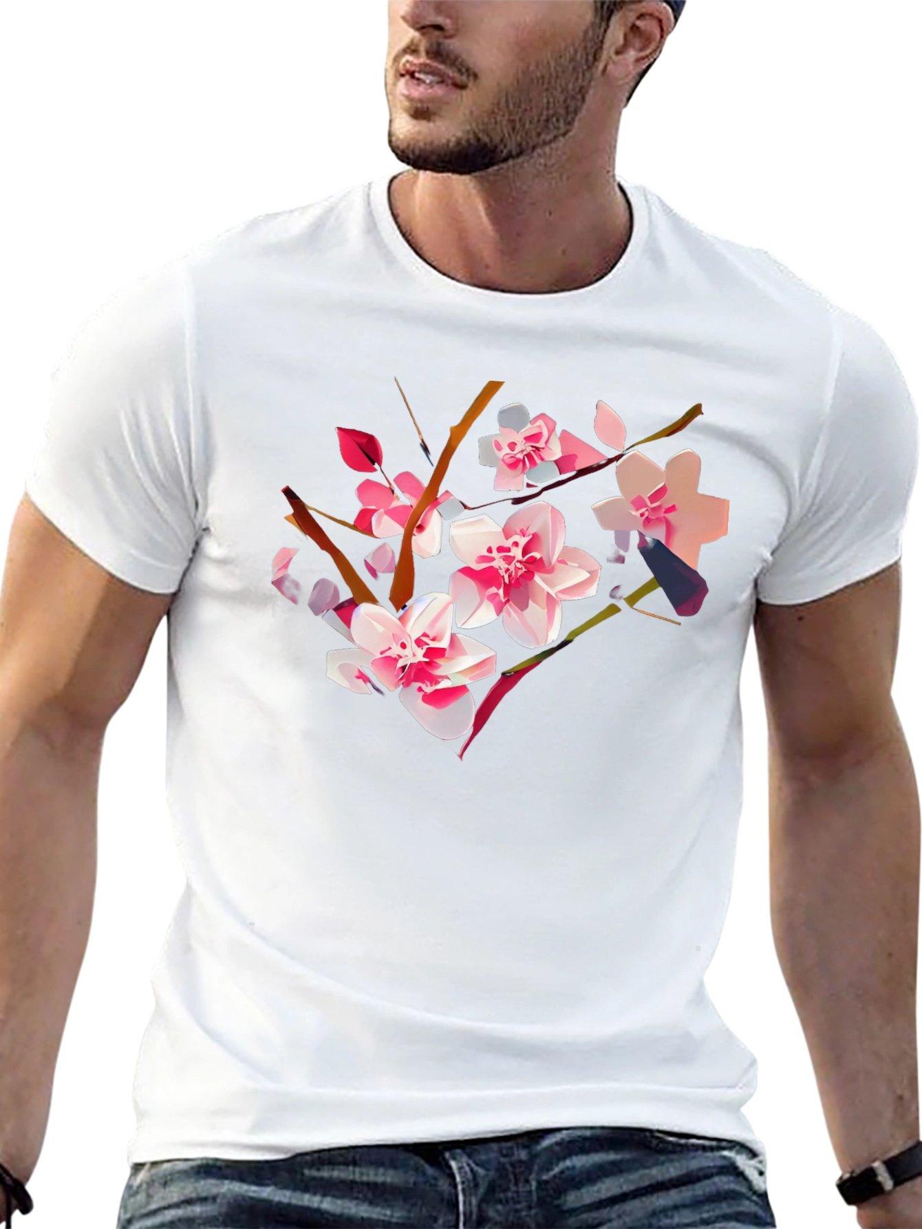 Floral Blossom Graphic Tee - Stylish Comfort