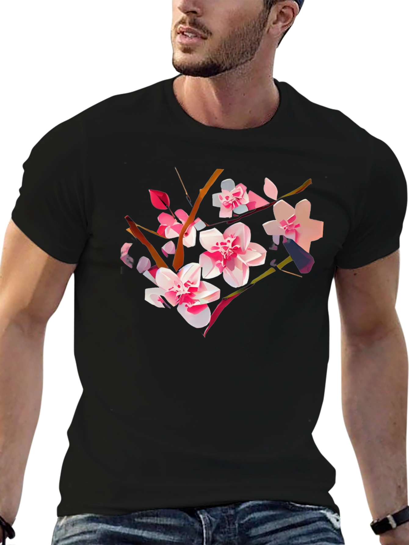 Floral Blossom Graphic Tee - Stylish Comfort