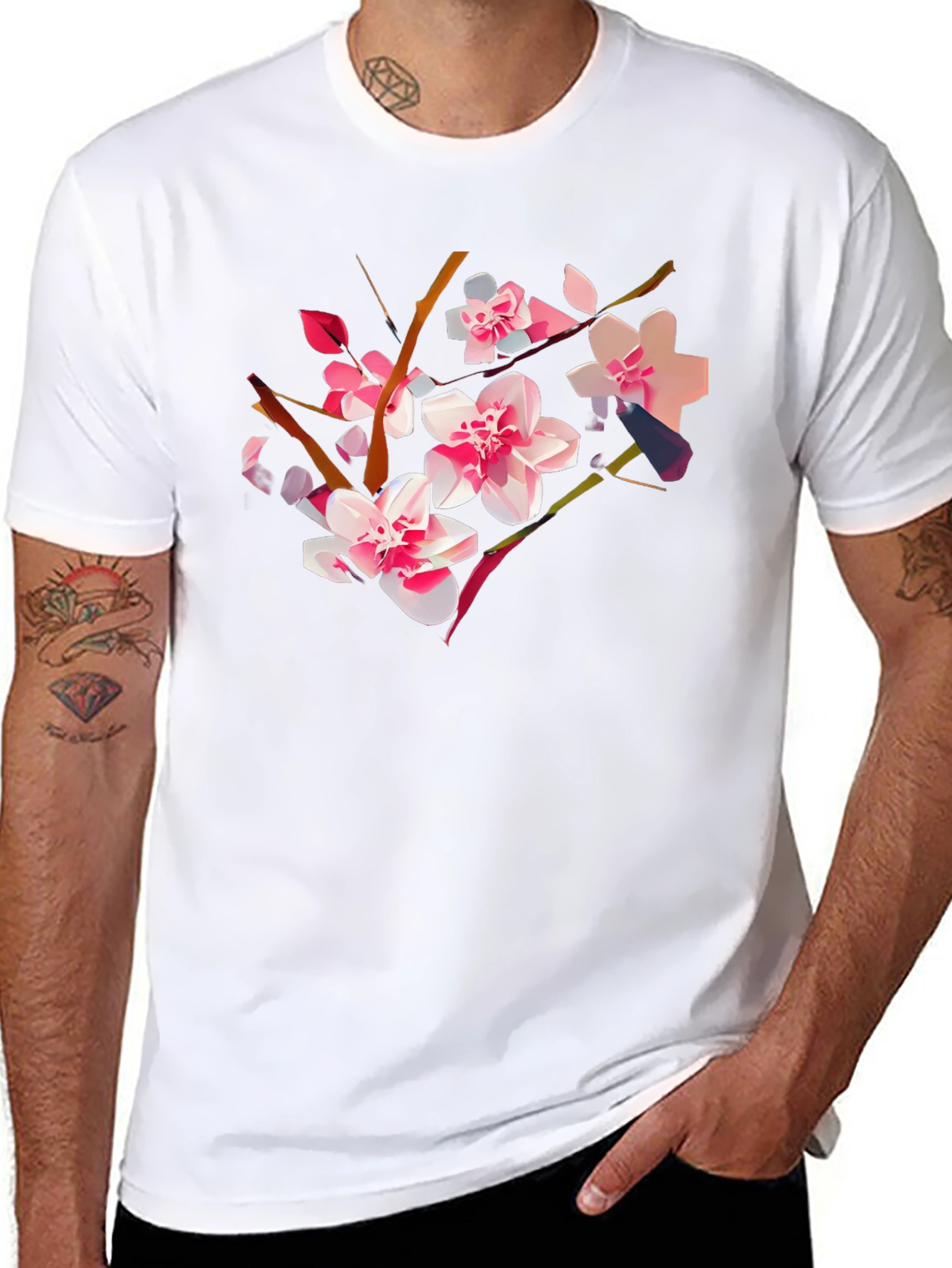 Floral Blossom Graphic Tee - Stylish Comfort