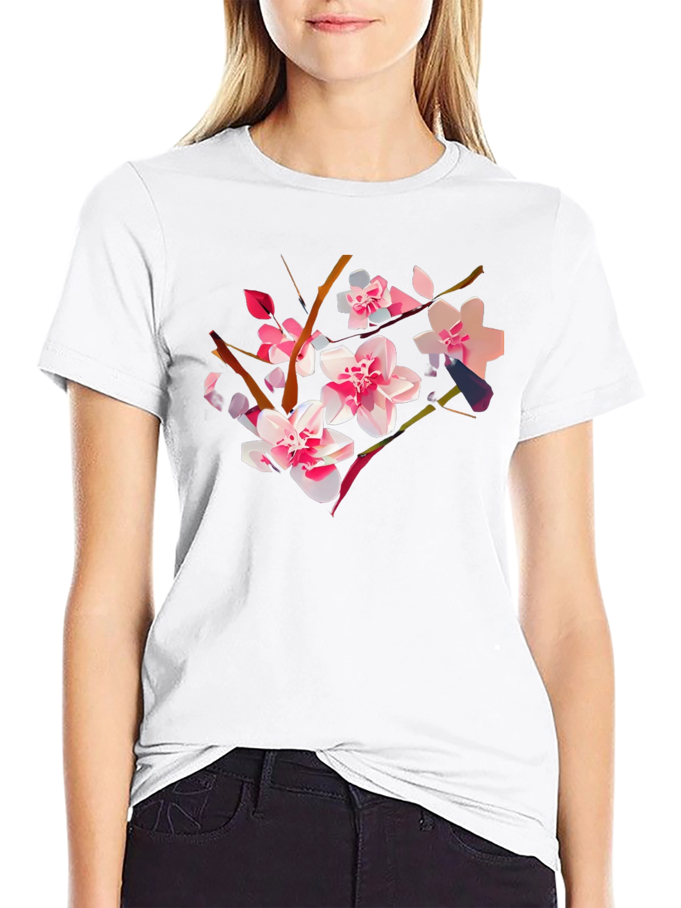 Floral Blossom Graphic Tee - Stylish Comfort