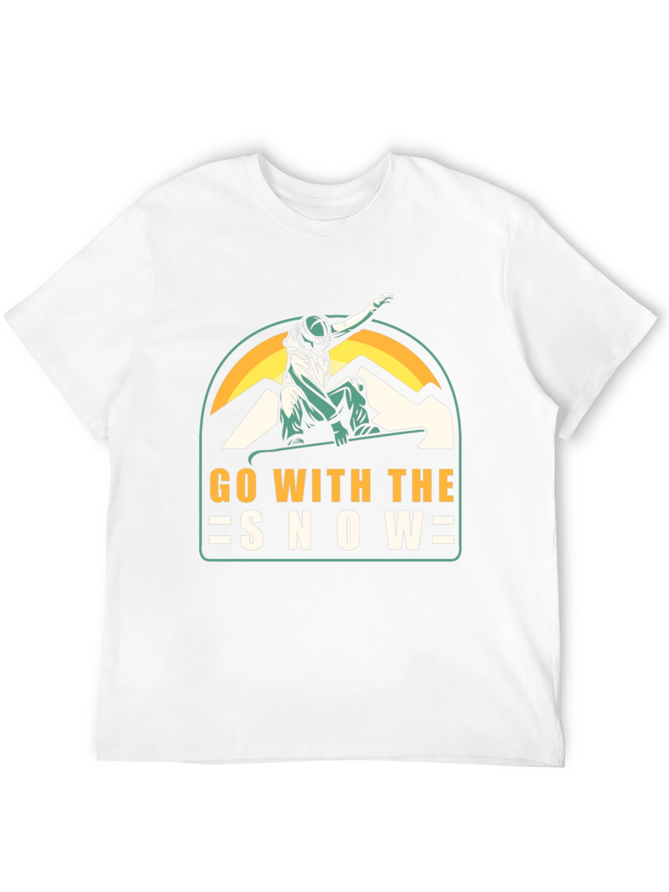 Go With The Snow T-Shirt - Snowboarding Design