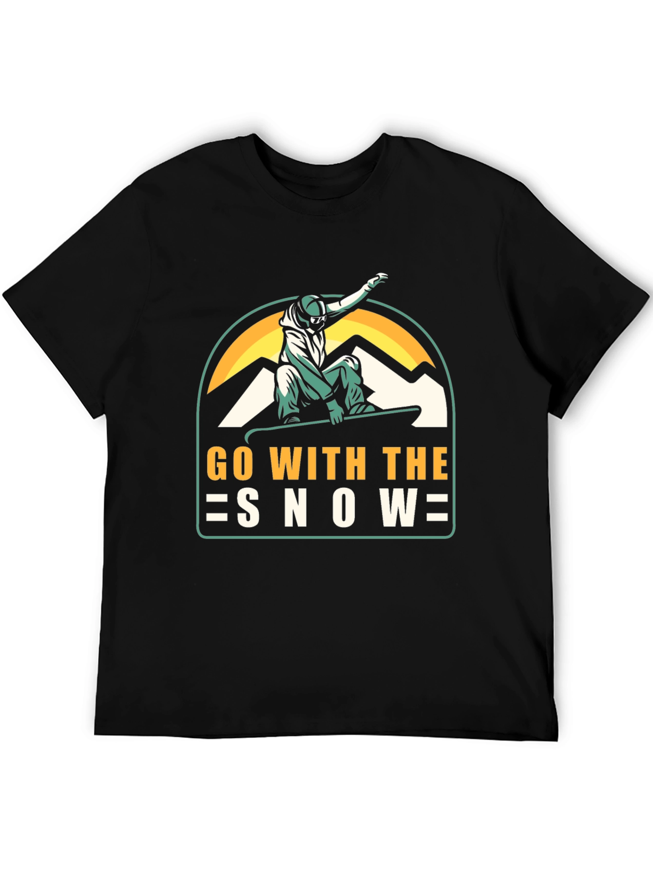 Go With The Snow T-Shirt - Snowboarding Design