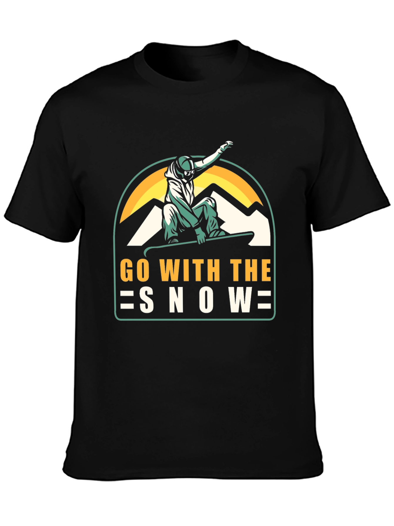 Go With The Snow T-Shirt - Snowboarding Design
