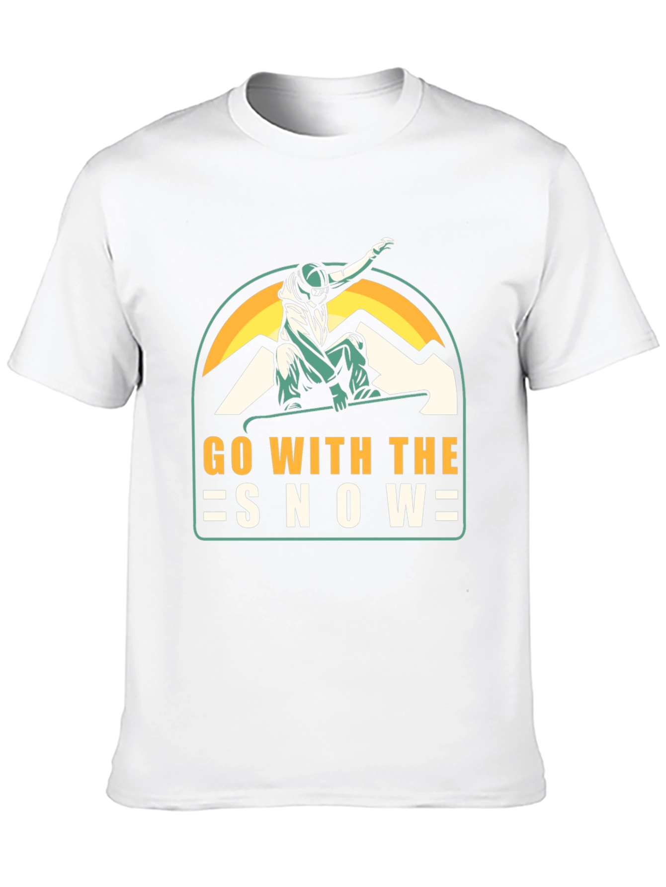 Go With The Snow T-Shirt - Snowboarding Design