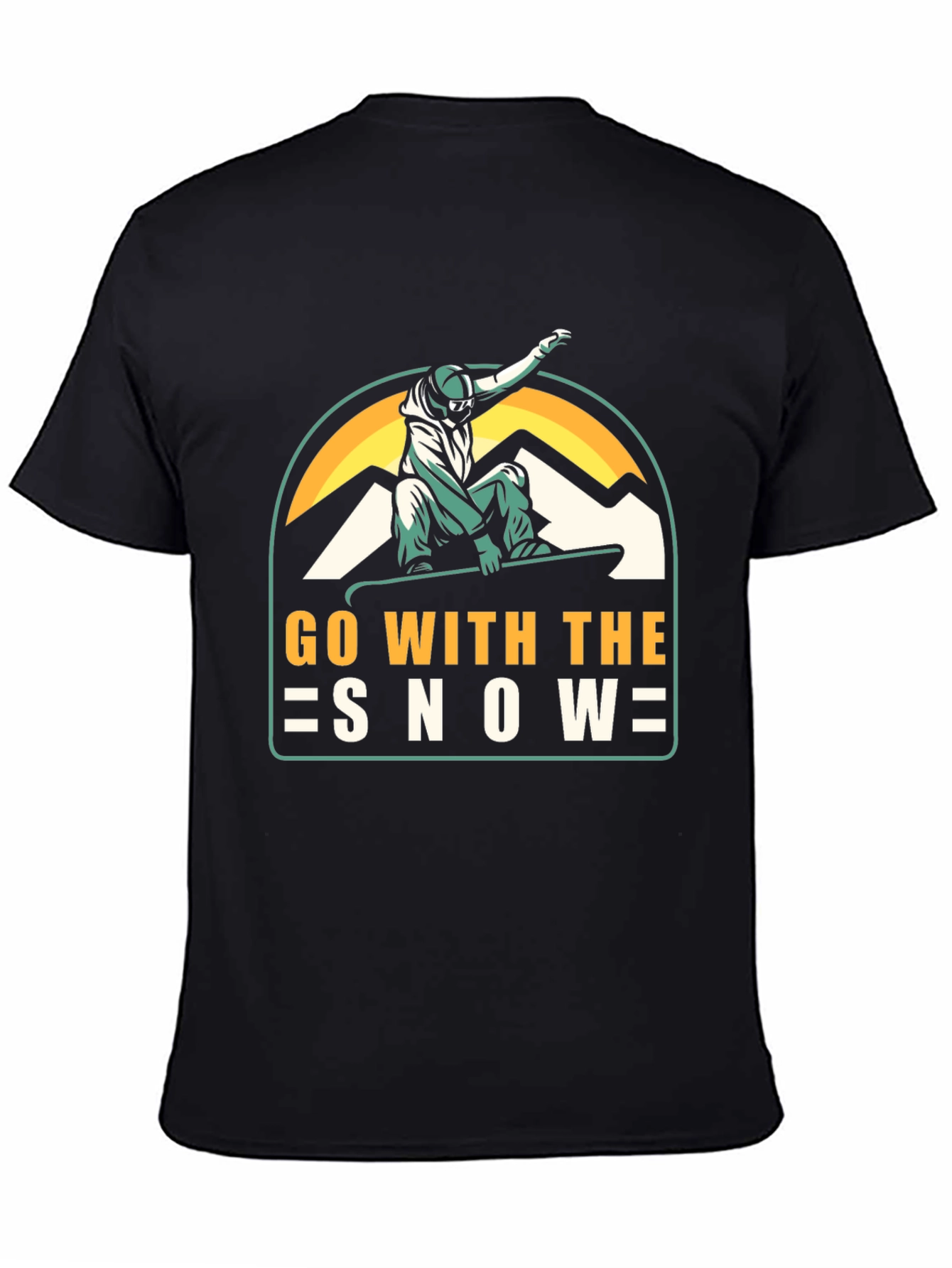 Go With The Snow T-Shirt - Snowboarding Design