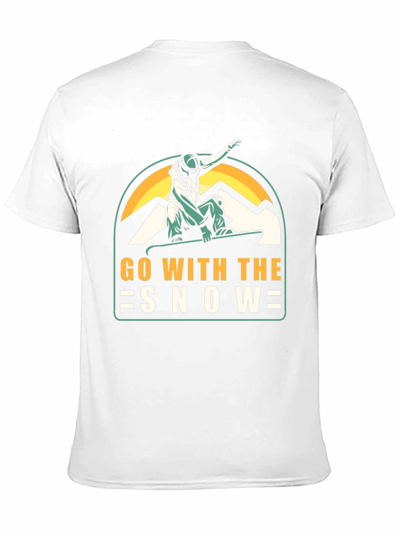 Go With The Snow T-Shirt - Snowboarding Design