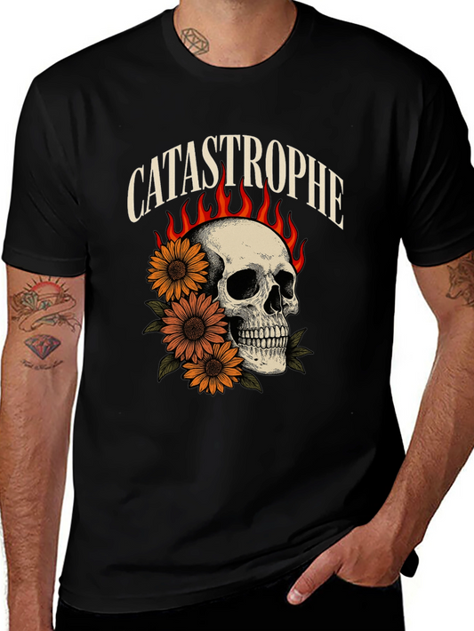 Catastrophe Skull & Sunflower Graphic Tee