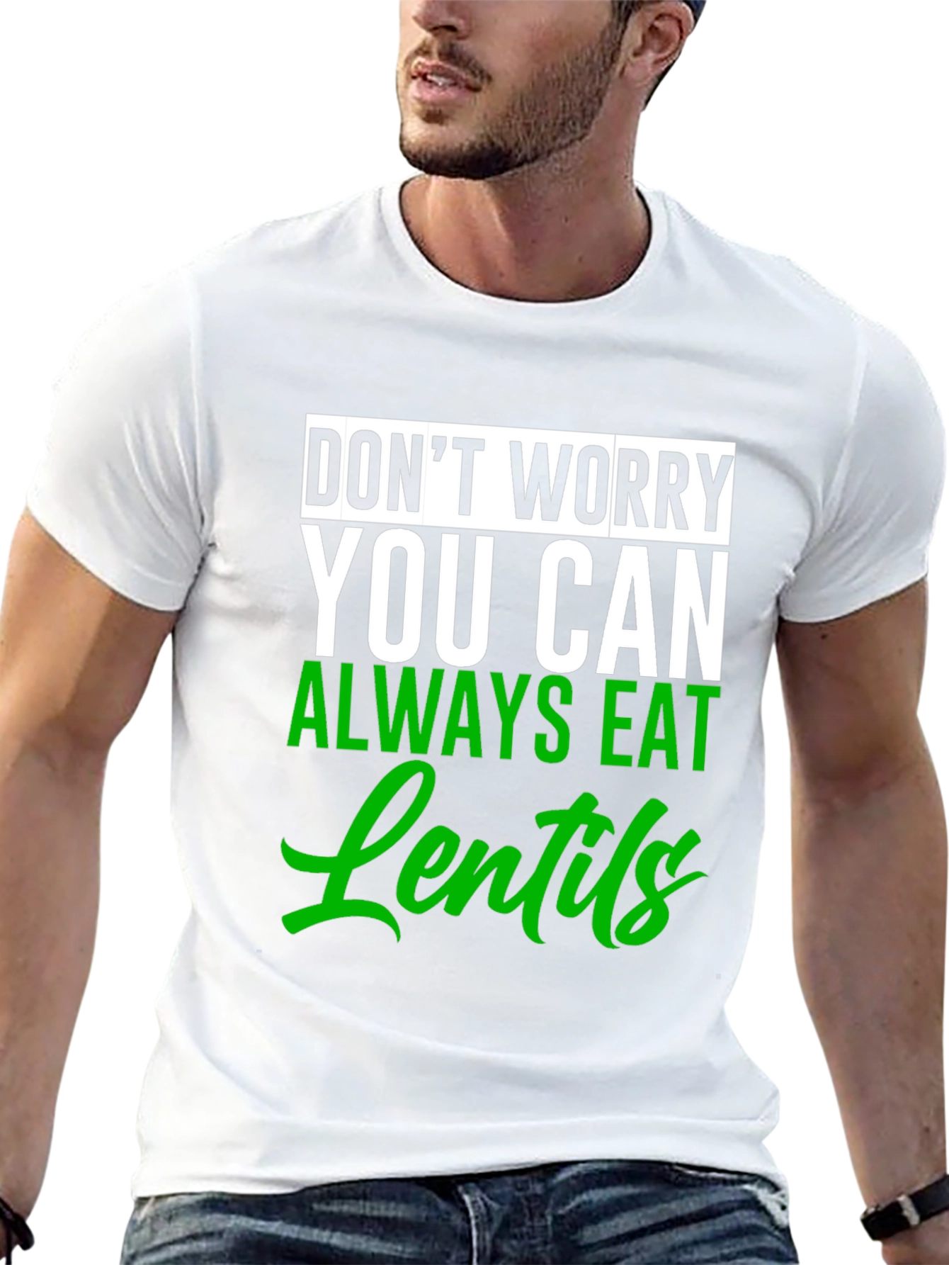 Eat Lentils Graphic Tee - Funny Vegan T-Shirt