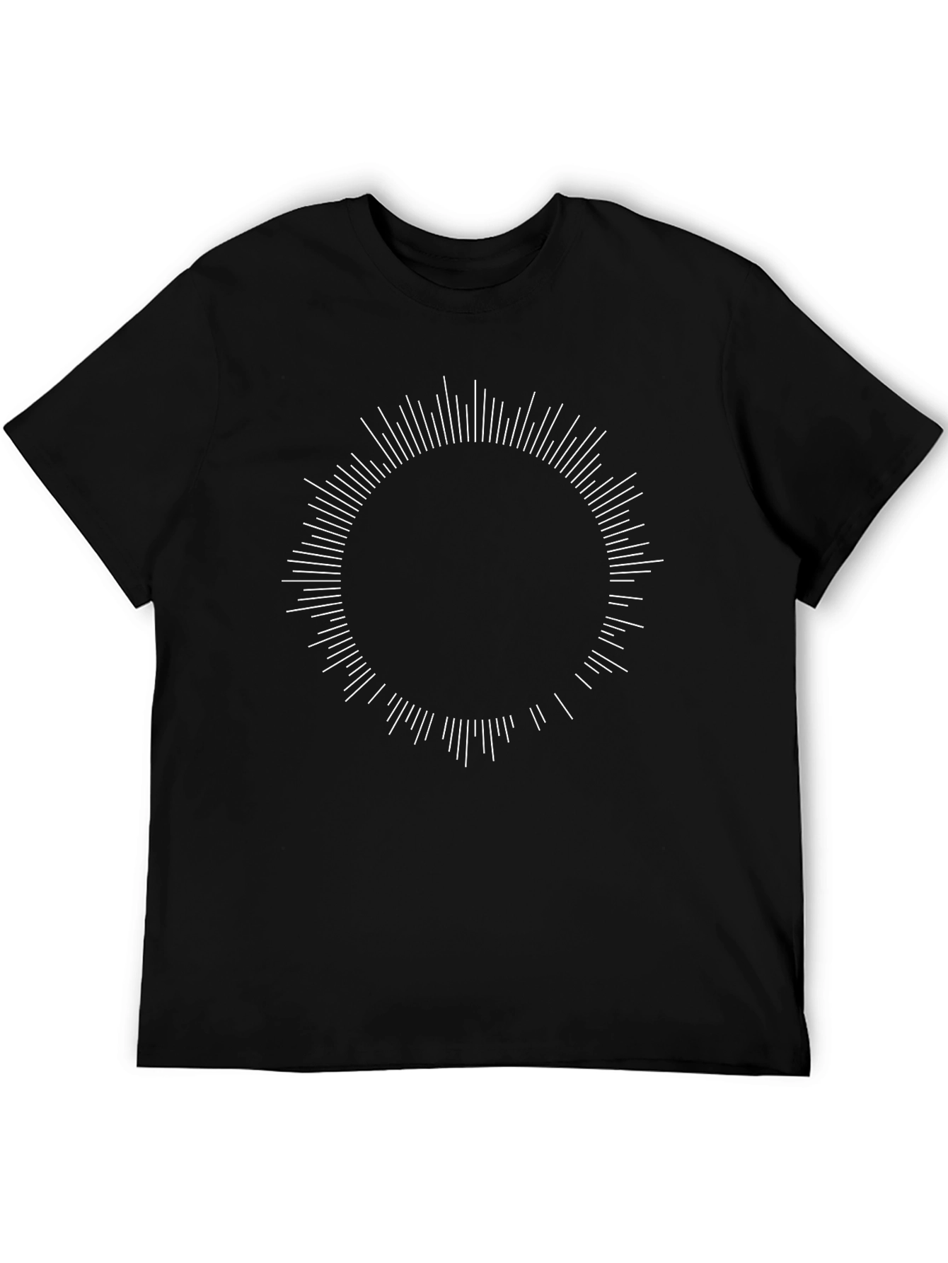 Minimalist Graphic Tee - Circle Burst Design