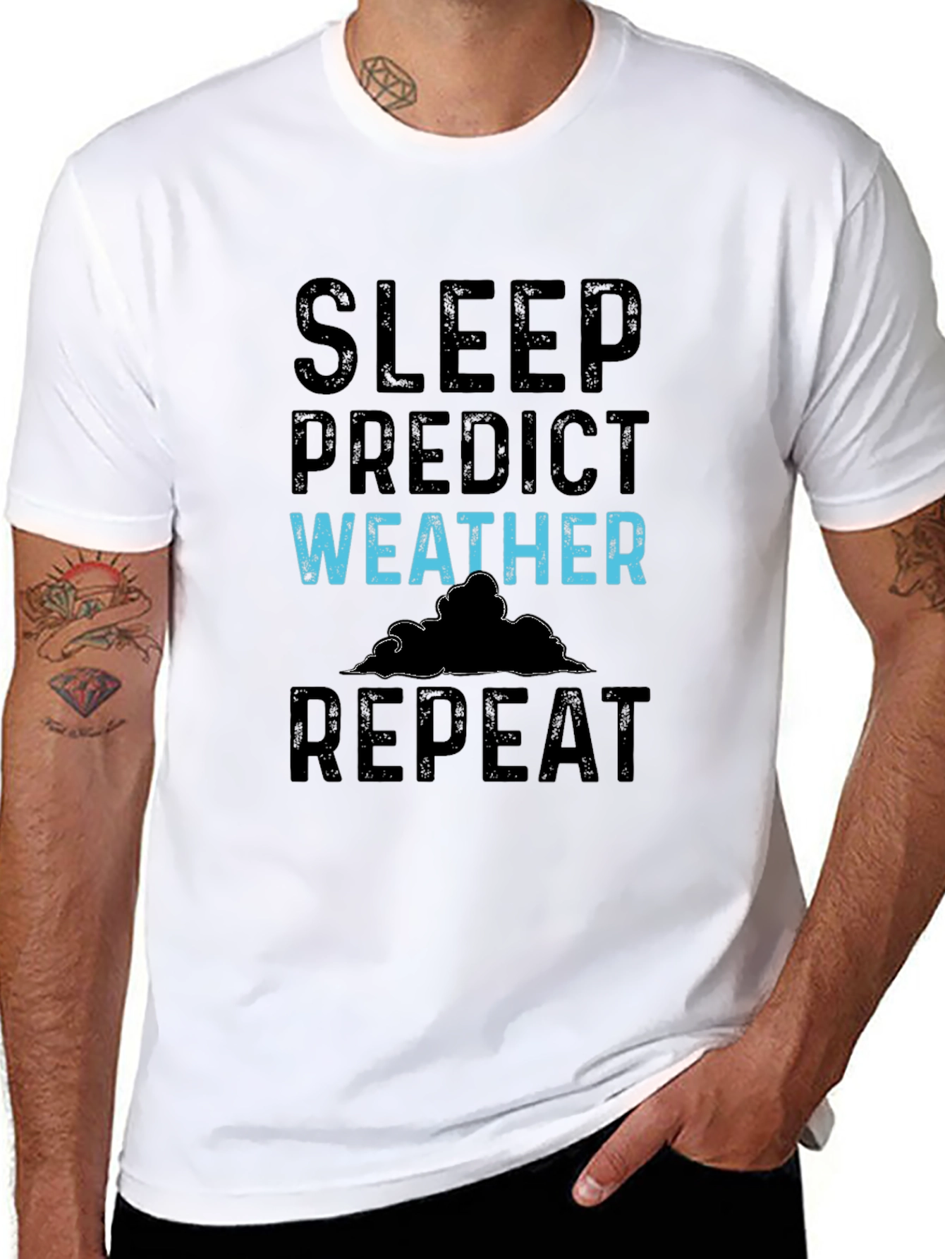Sleep Predict Weather Repeat Graphic Tee