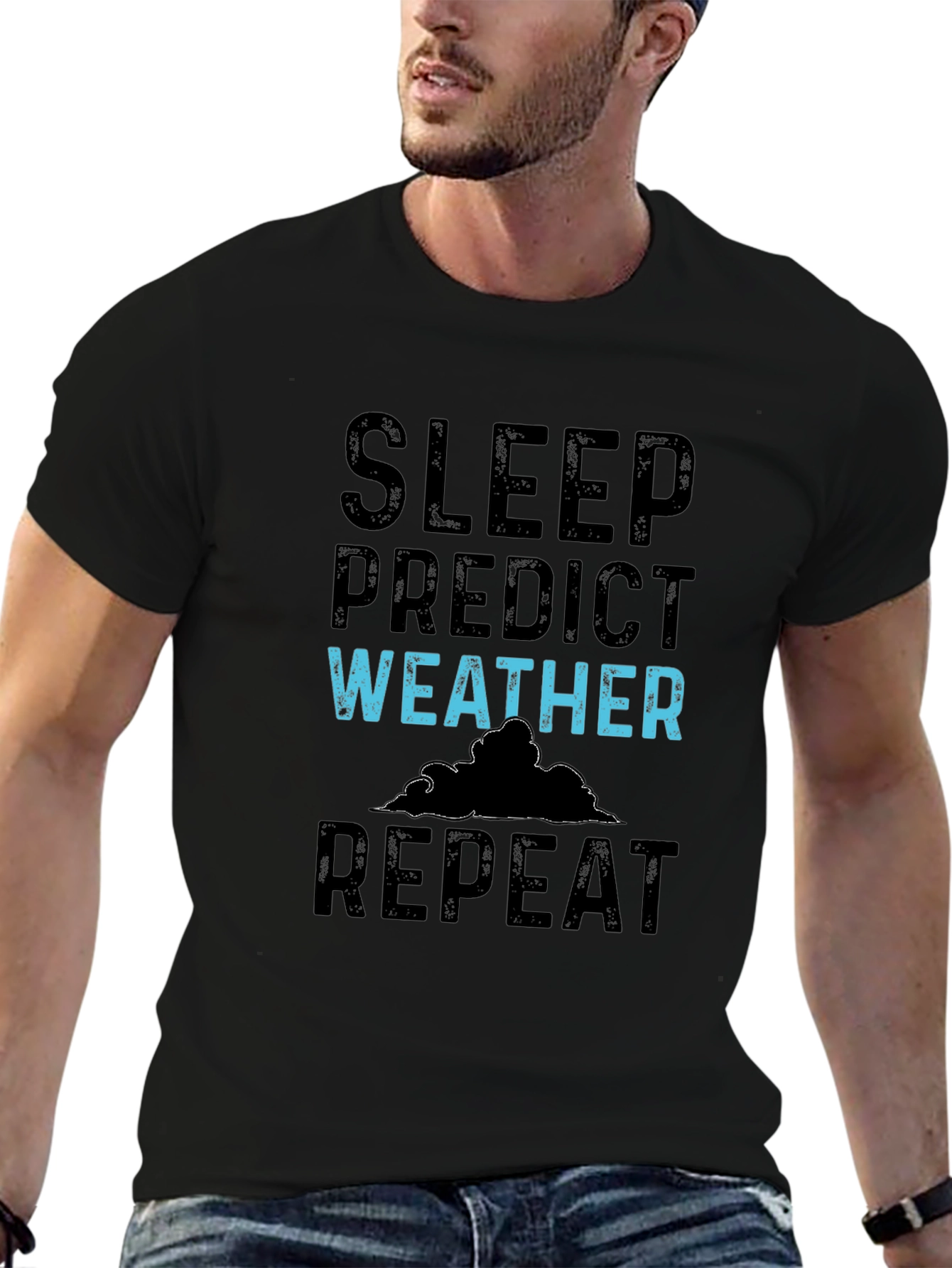 Sleep Predict Weather Repeat Graphic Tee