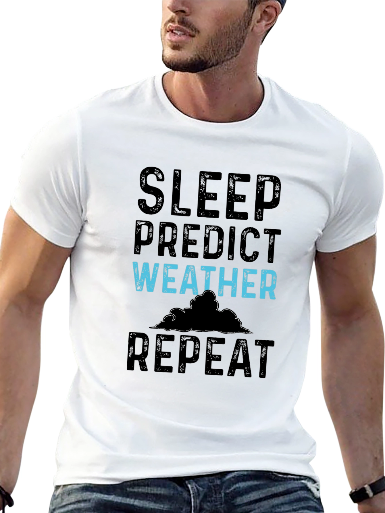 Sleep Predict Weather Repeat Graphic Tee