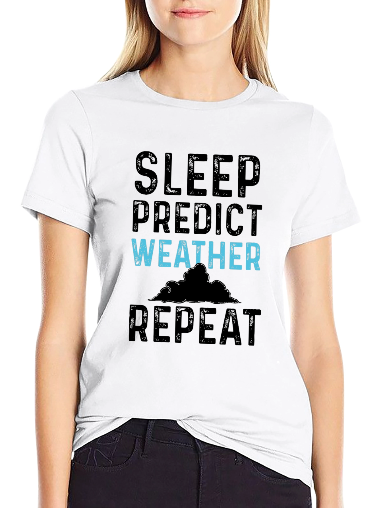 Sleep Predict Weather Repeat Graphic Tee