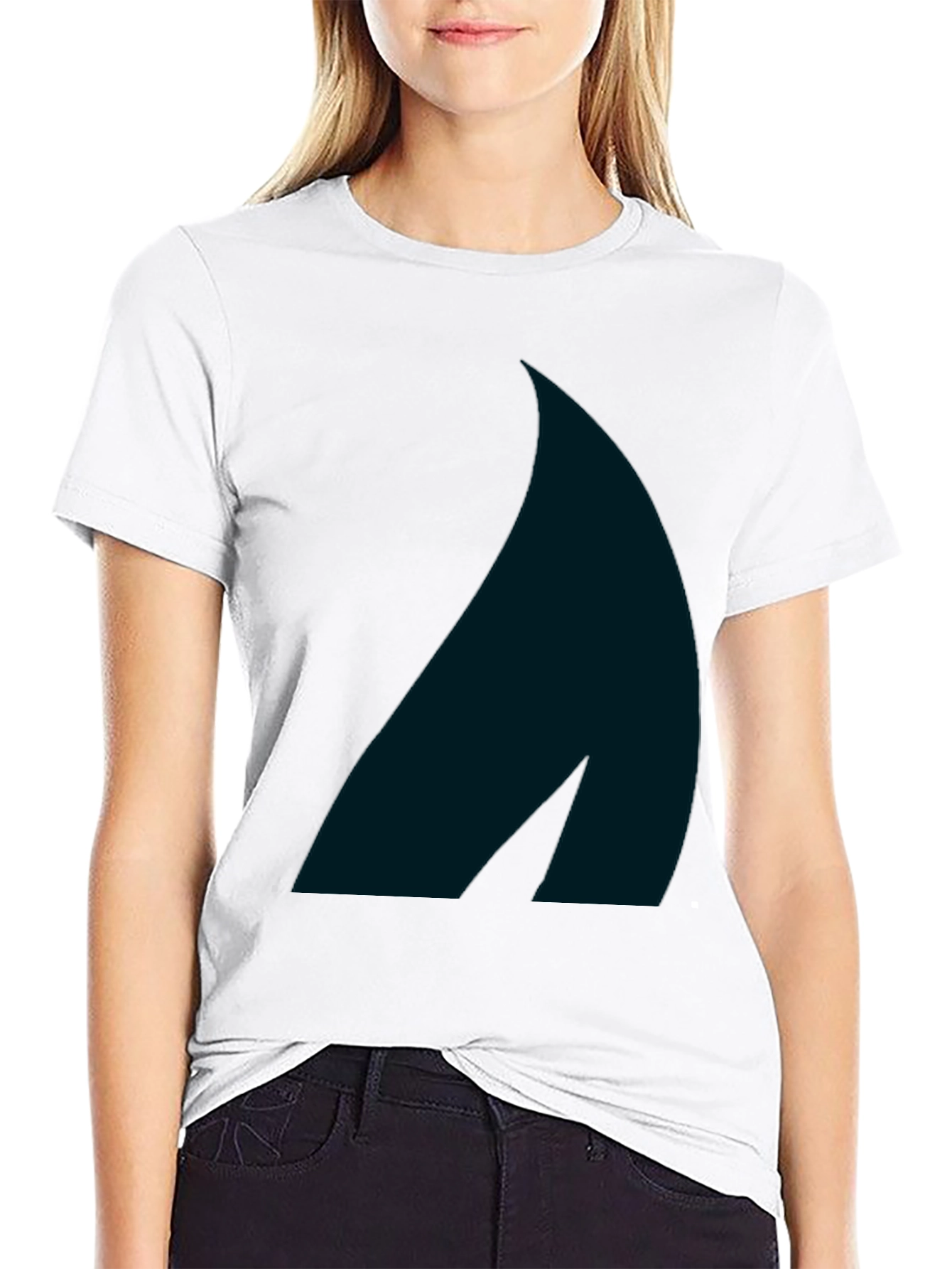 Stylish Black Tee with Abstract Graphic Print