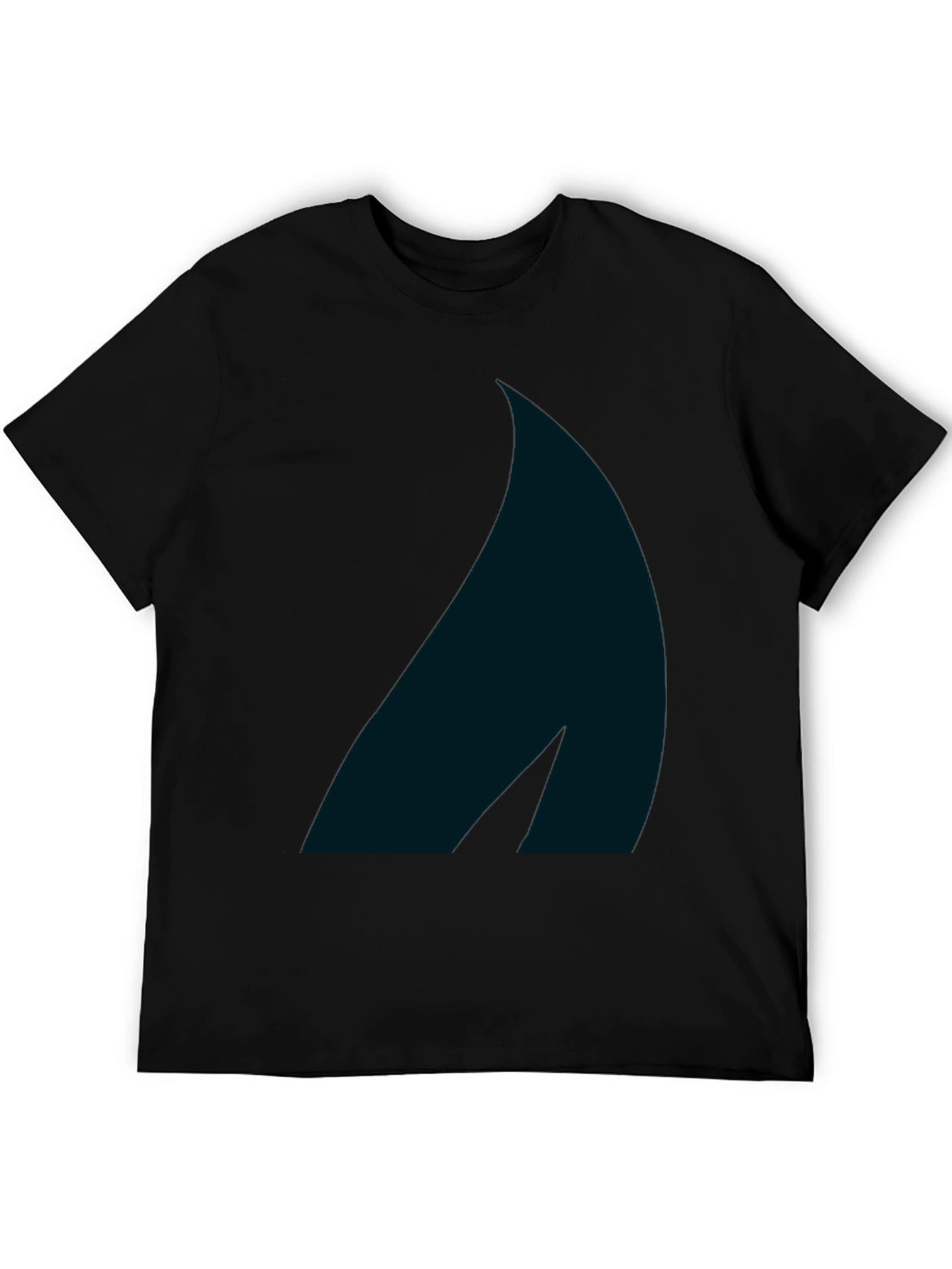 Stylish Black Tee with Abstract Graphic Print
