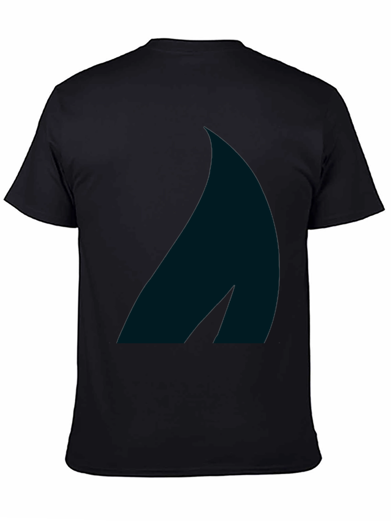 Stylish Black Tee with Abstract Graphic Print