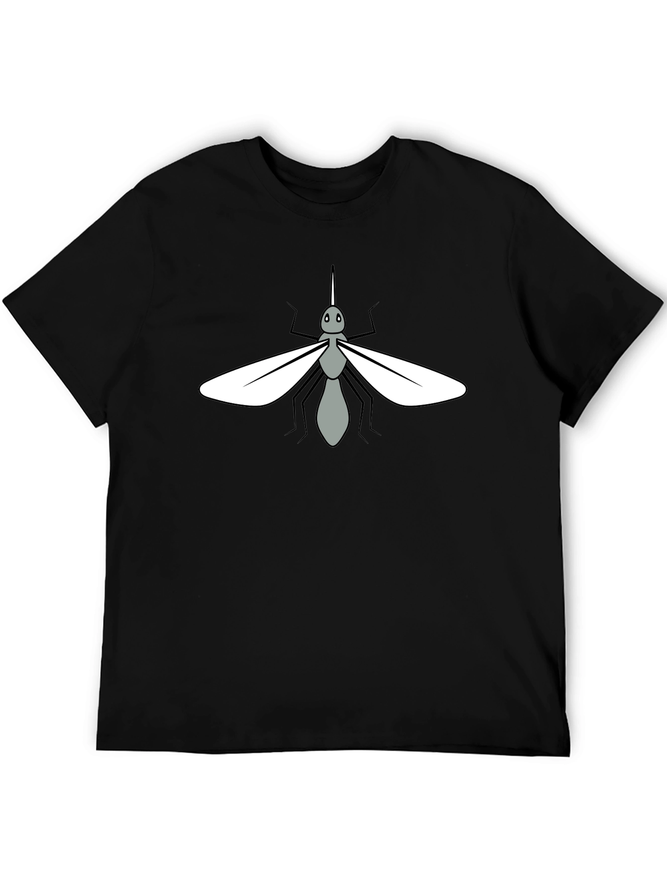 Mosquito Graphic Tee - Soft Black Cotton T-Shirt