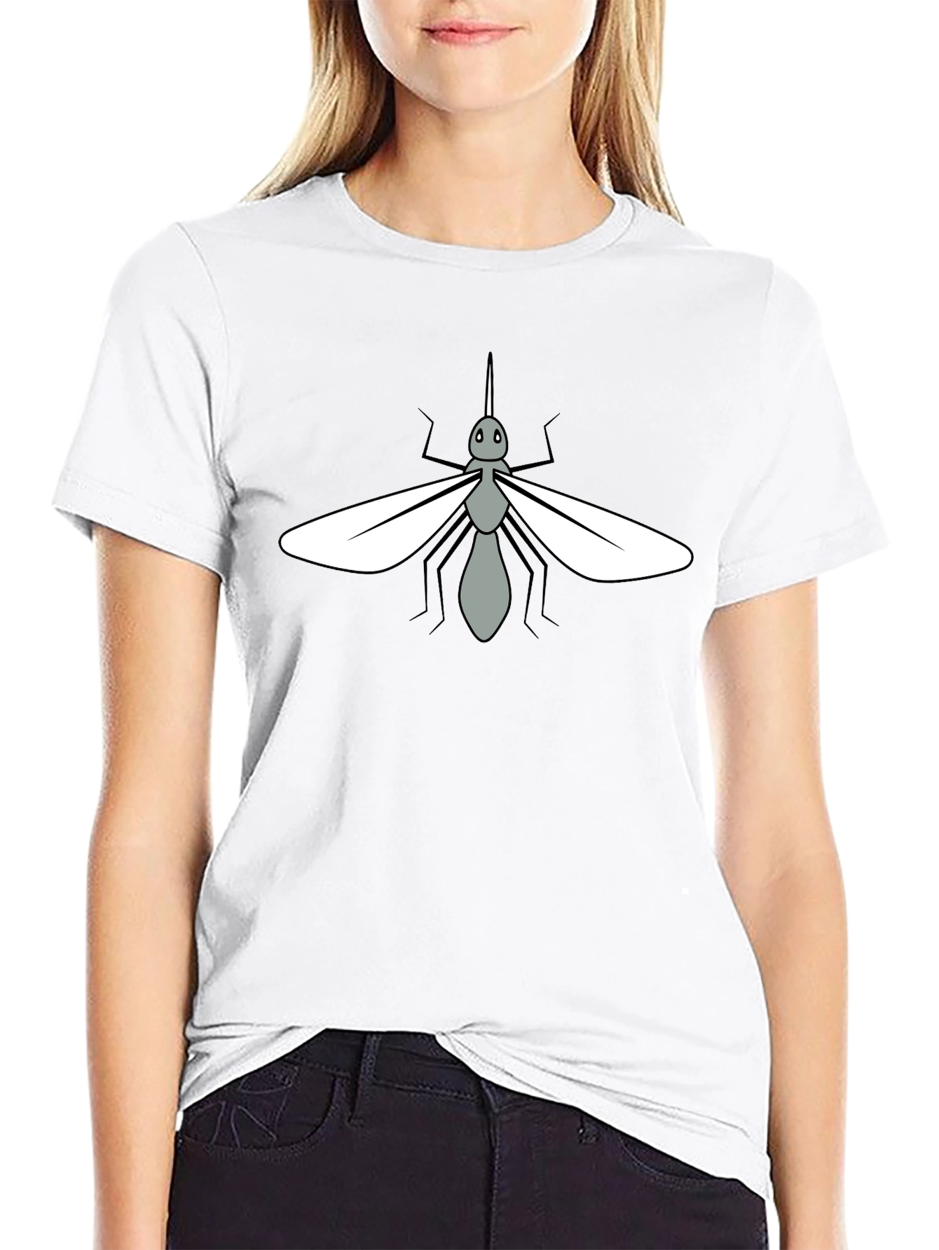 Mosquito Graphic Tee - Soft Black Cotton T-Shirt
