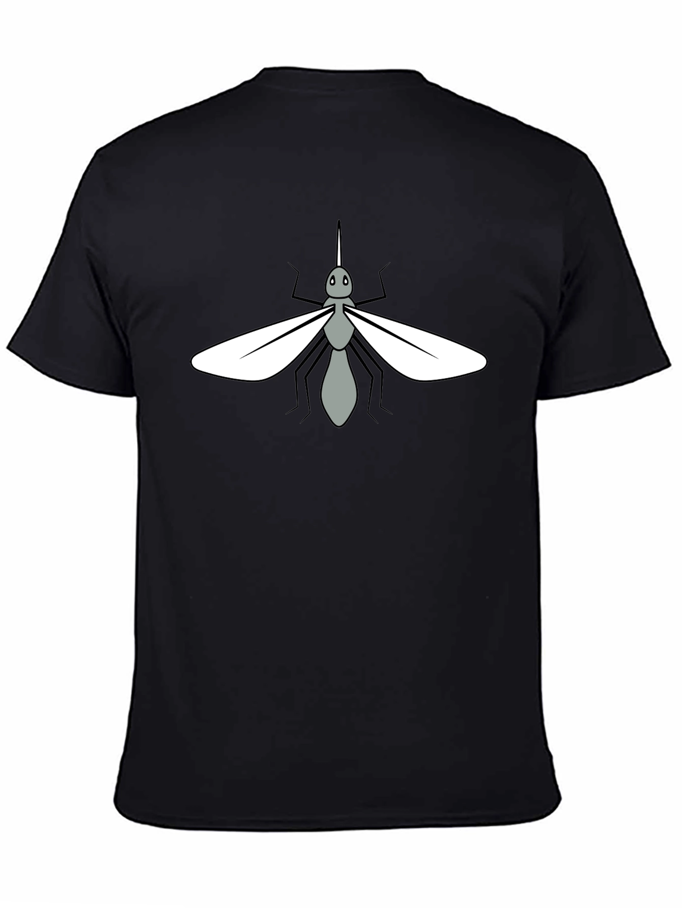 Mosquito Graphic Tee - Soft Black Cotton T-Shirt