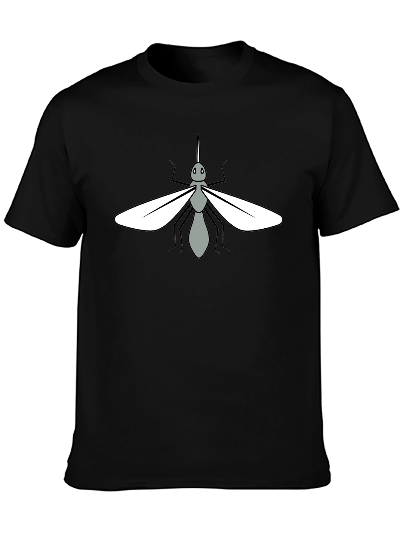 Mosquito Graphic Tee - Soft Black Cotton T-Shirt