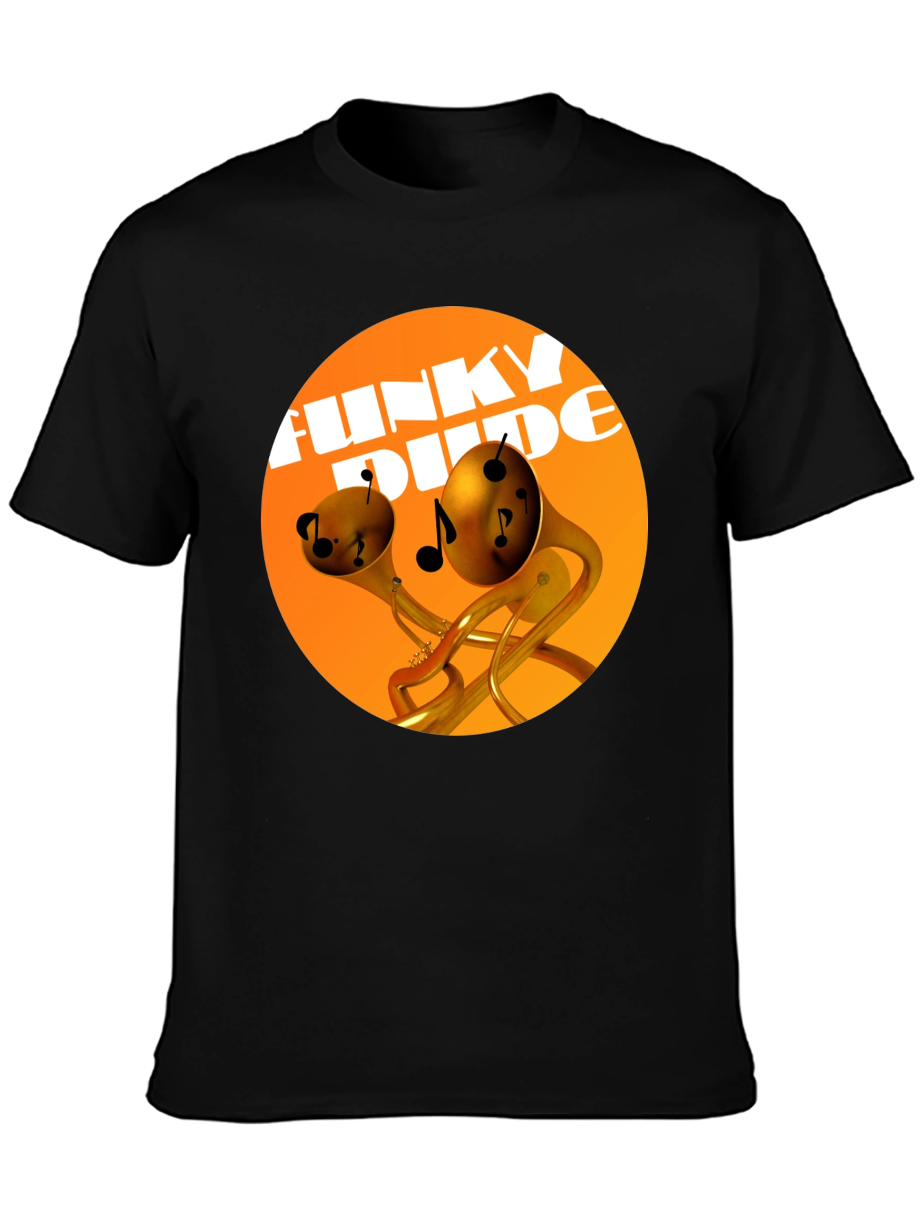 Funky Dude Music T-Shirt - Black