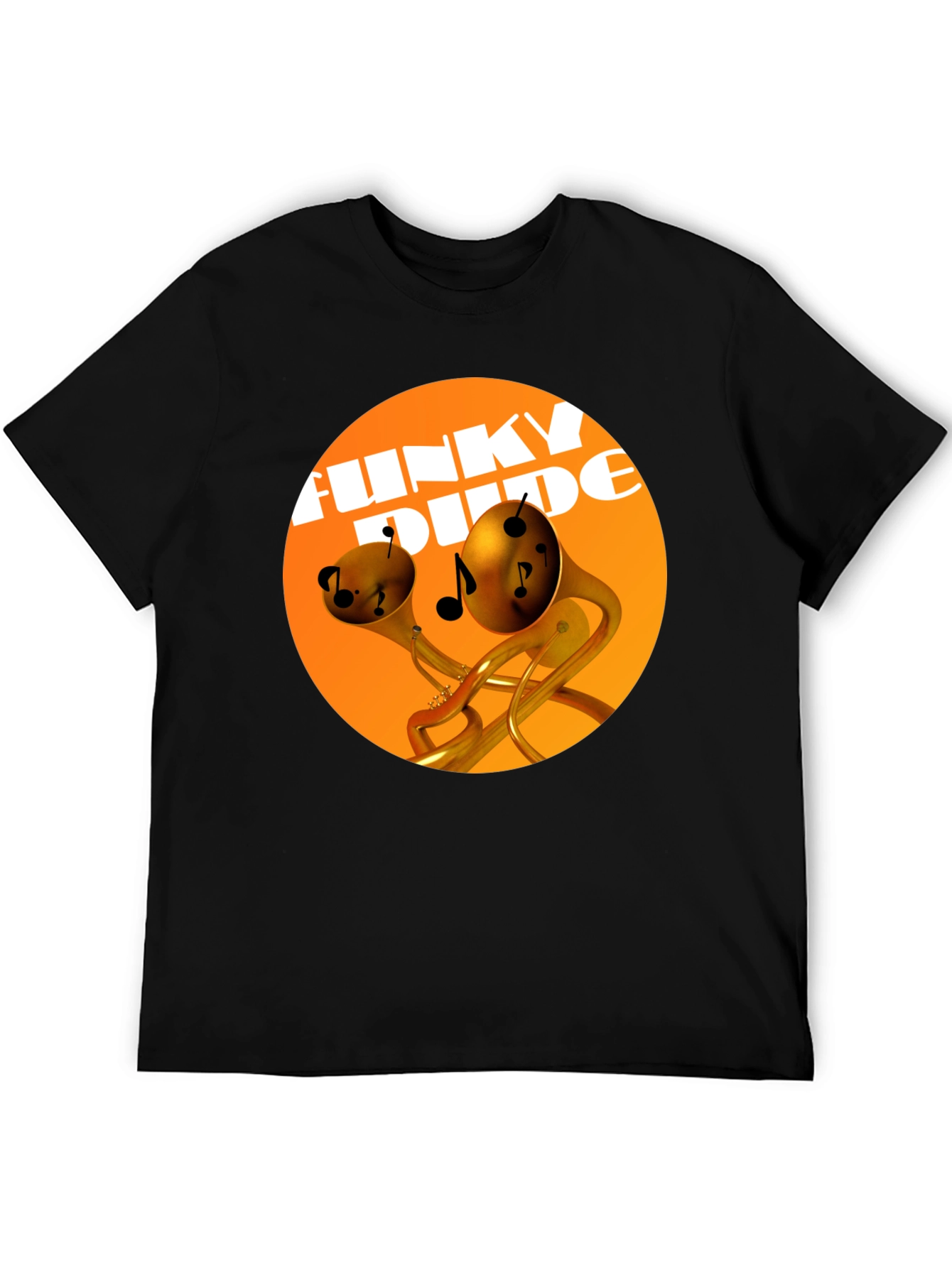 Funky Dude Music T-Shirt - Black