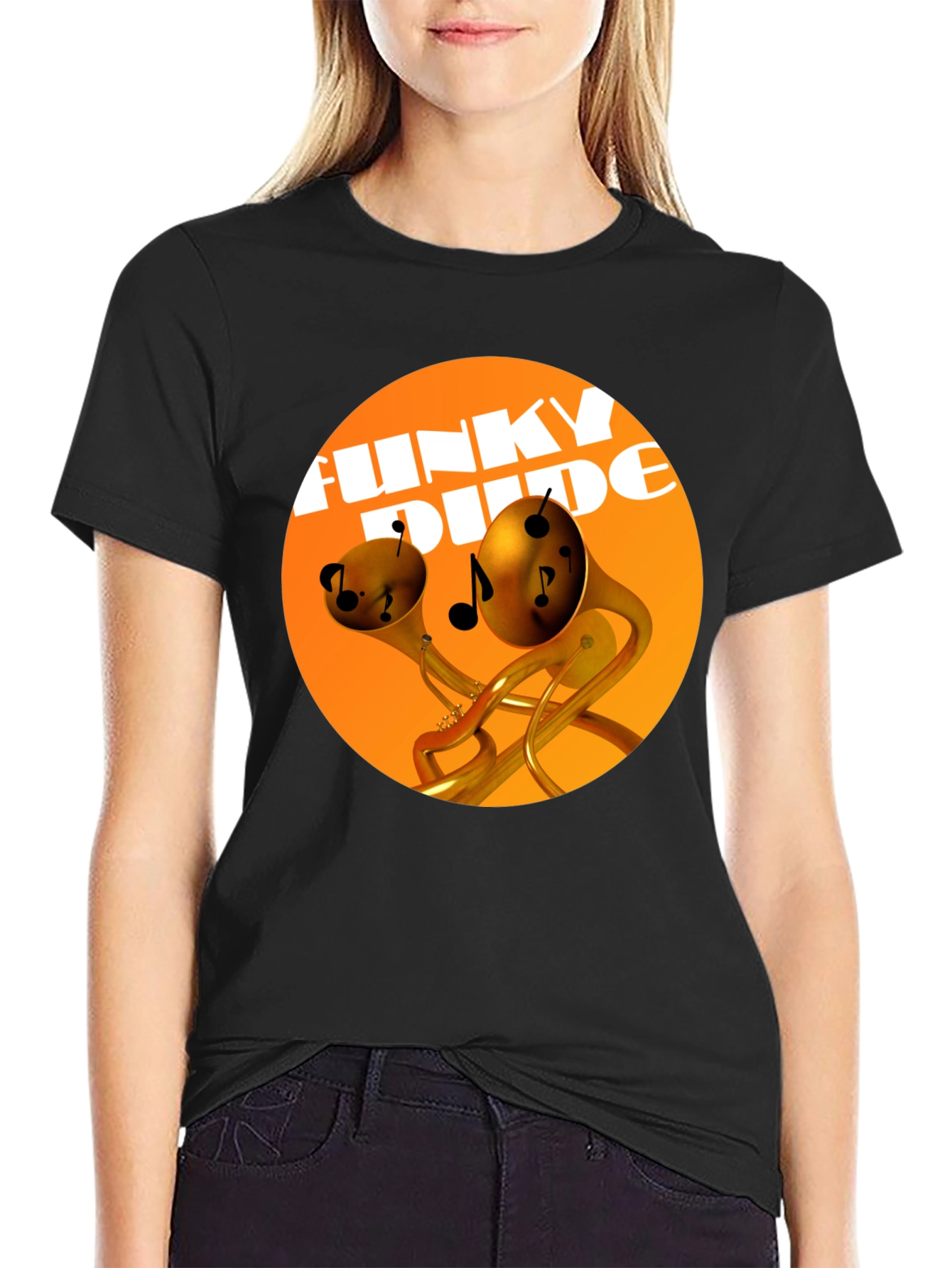 Funky Dude Music T-Shirt - Black