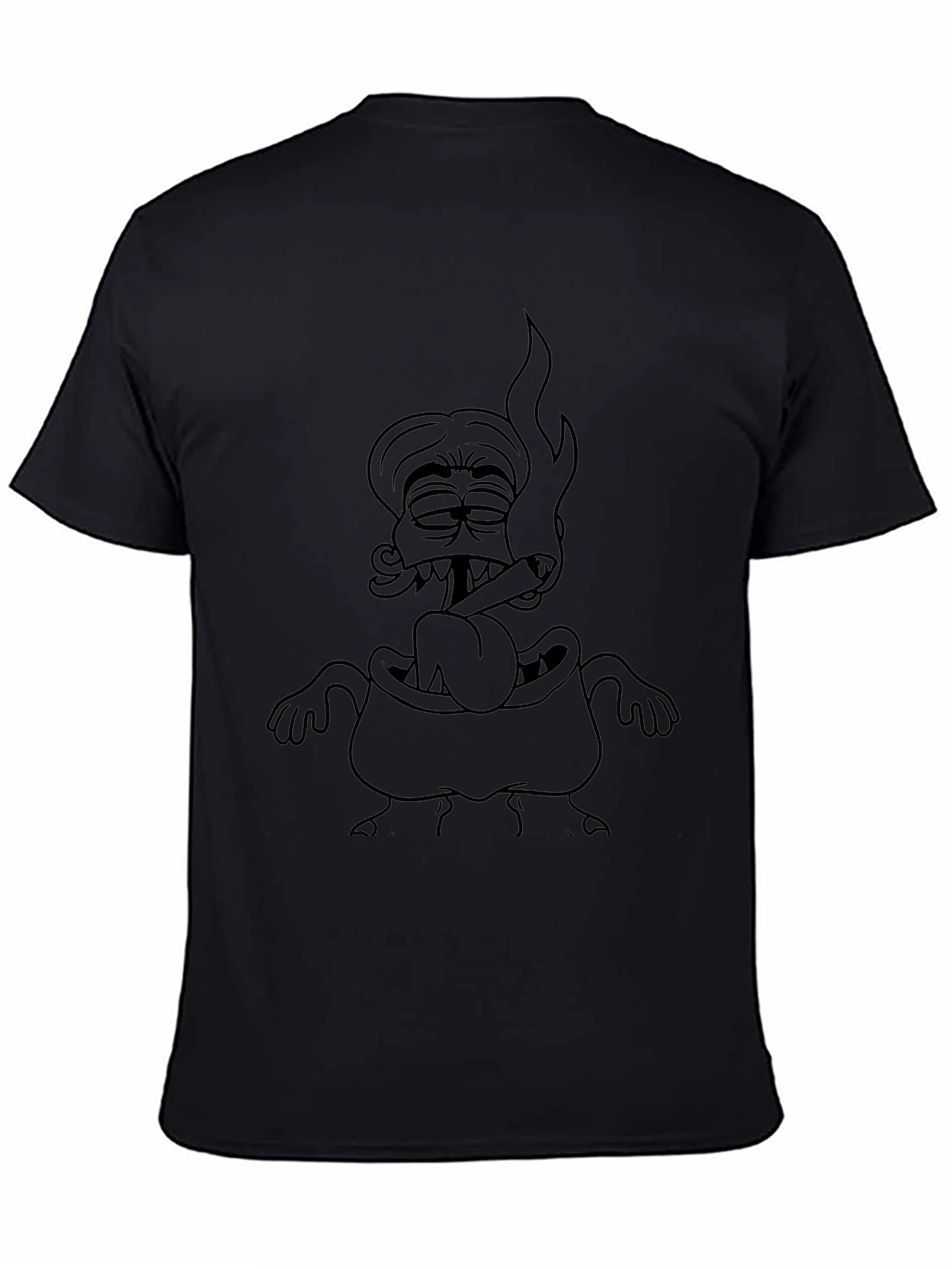 Cartoon Graphic T-Shirt - Black