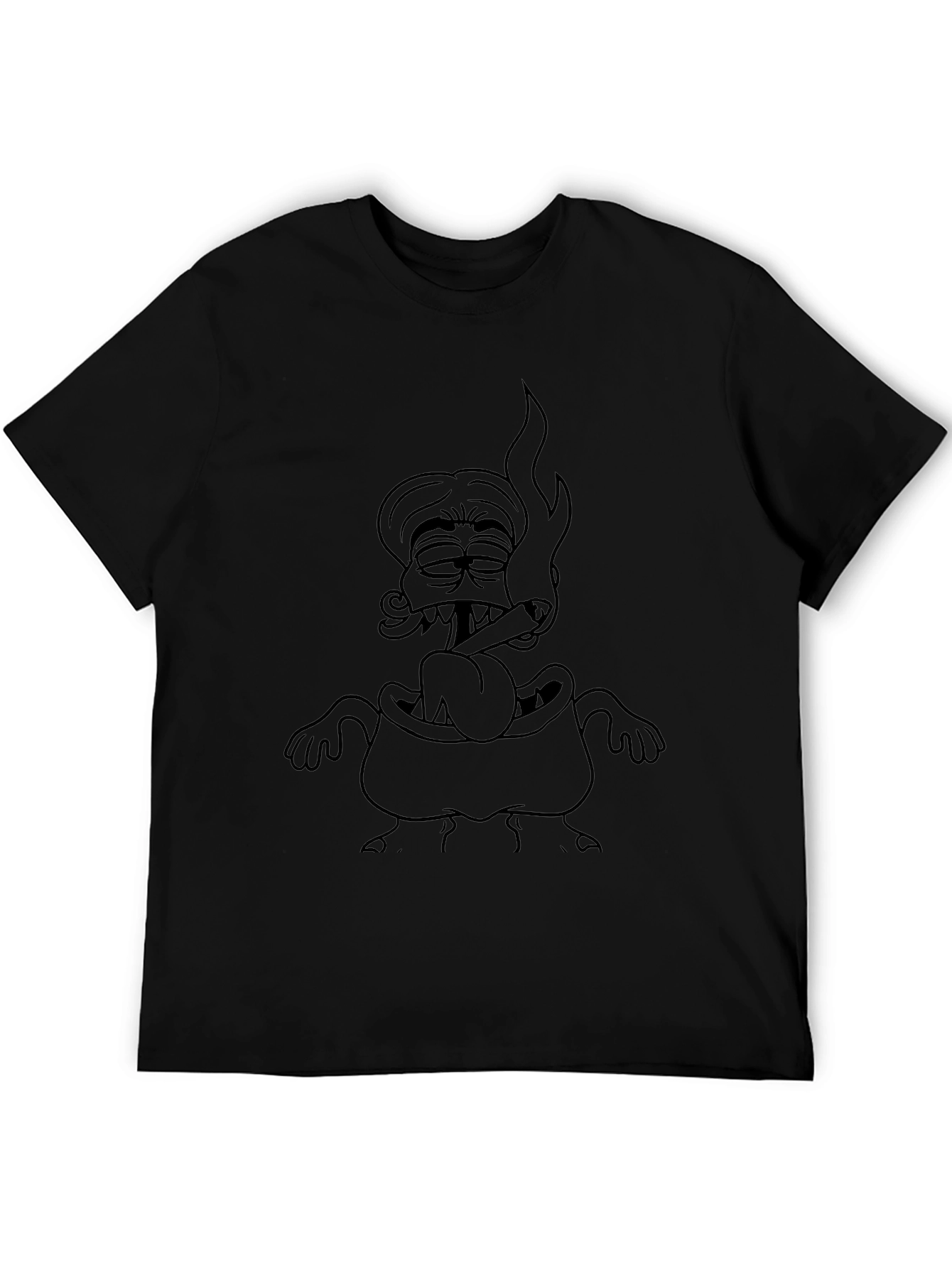 Cartoon Graphic T-Shirt - Black