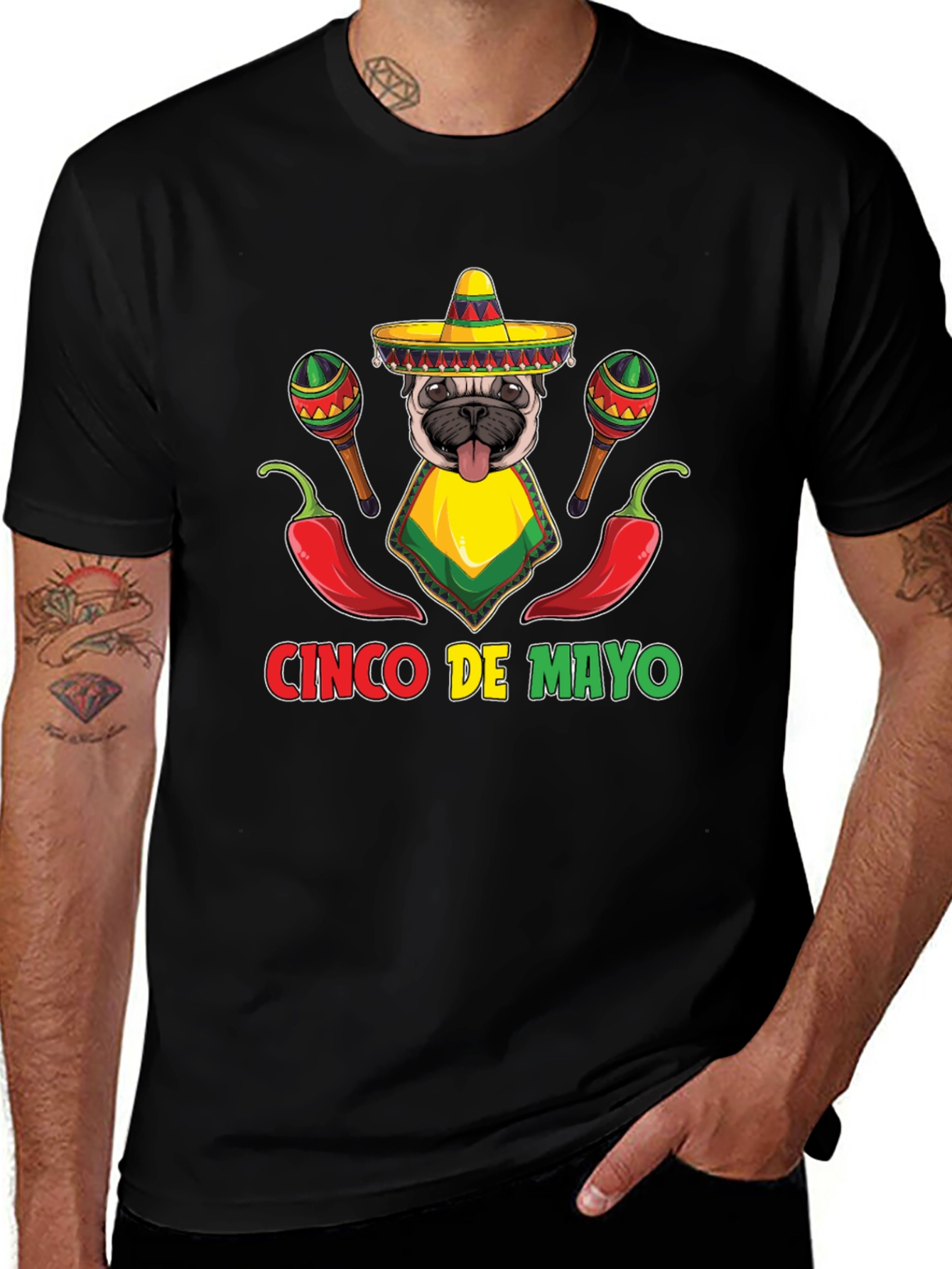 Cinco de Mayo Pug T-Shirt