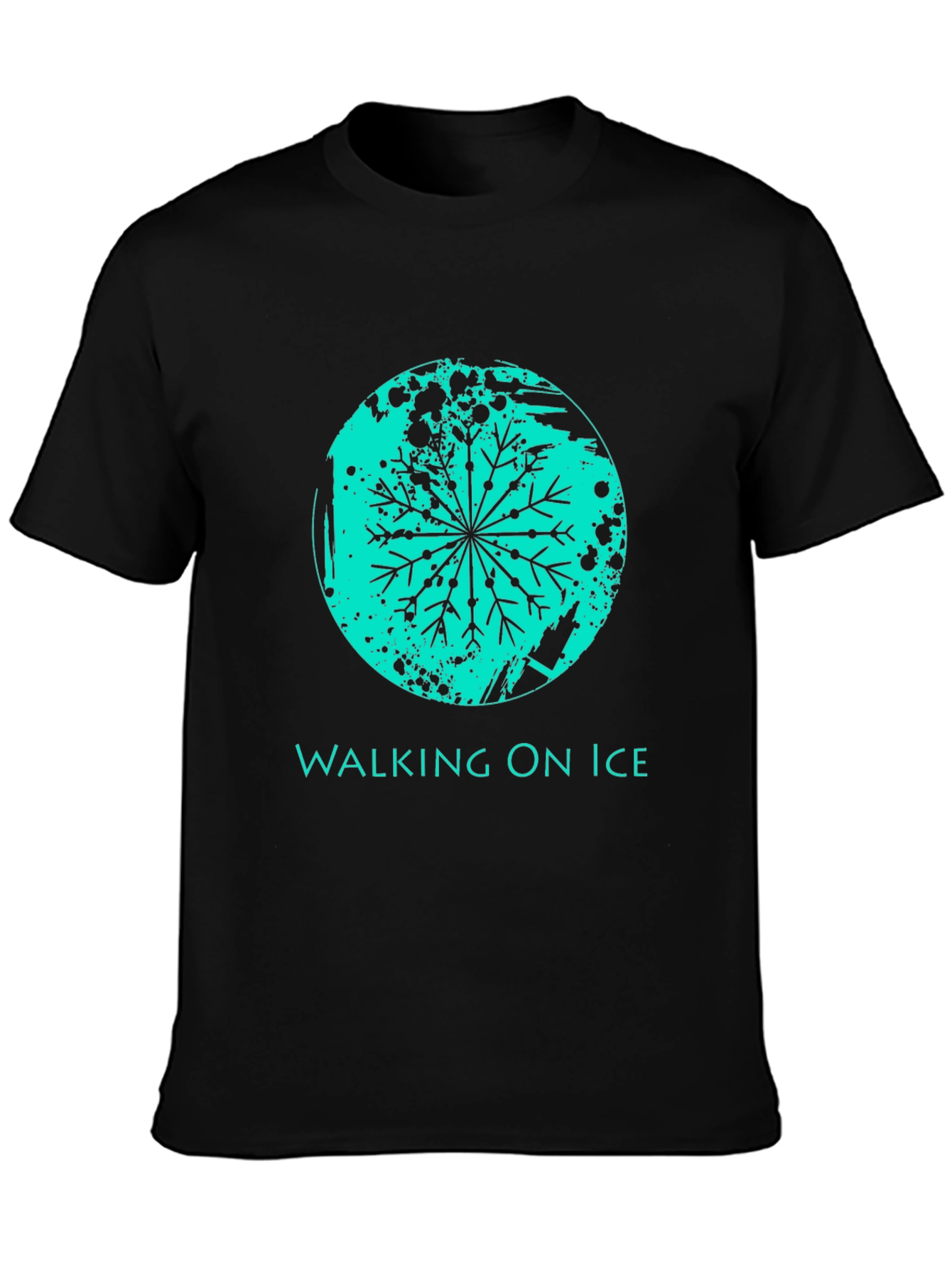 Walking On Ice Graphic T-Shirt - Black