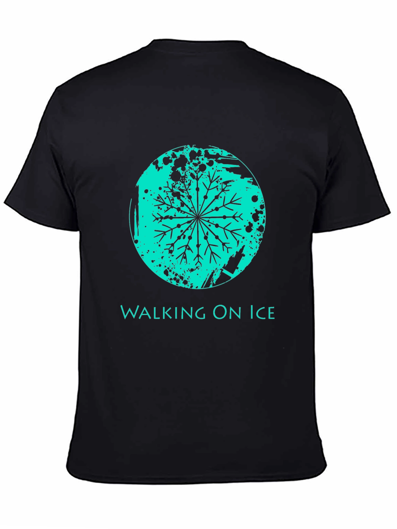 Walking On Ice Graphic T-Shirt - Black