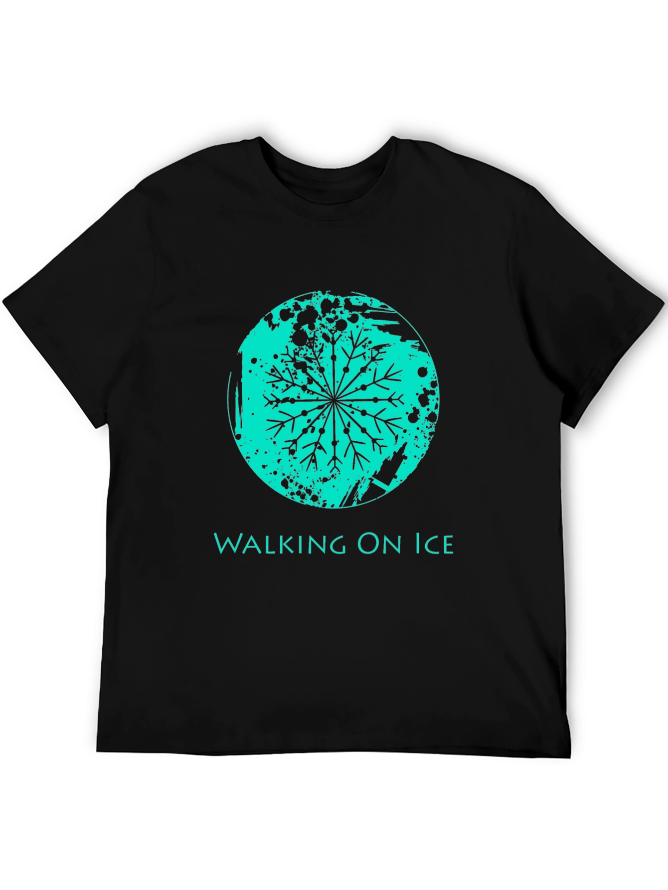 Walking On Ice Graphic T-Shirt - Black