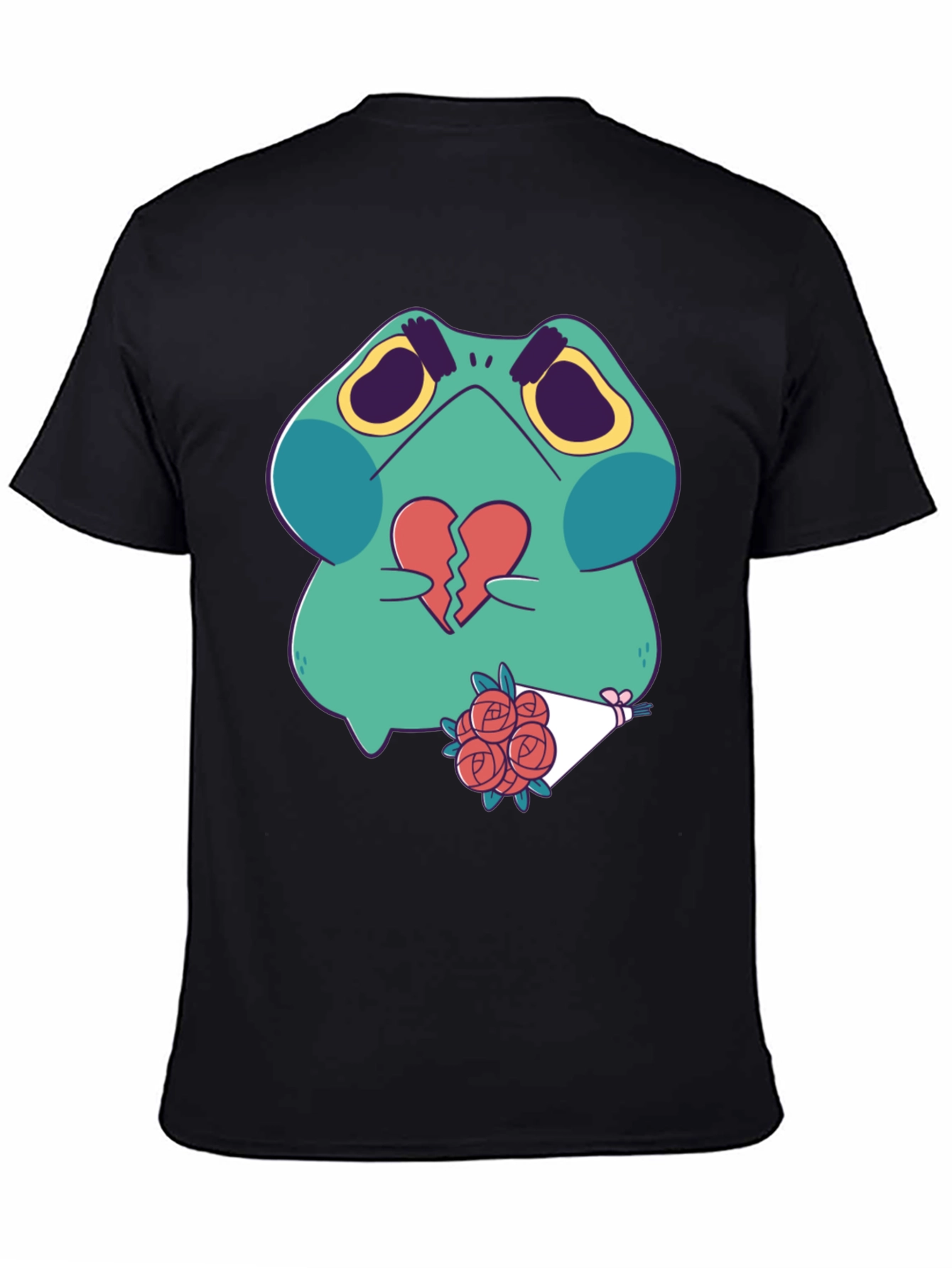 Sad Frog with Broken Heart Graphic T-Shirt