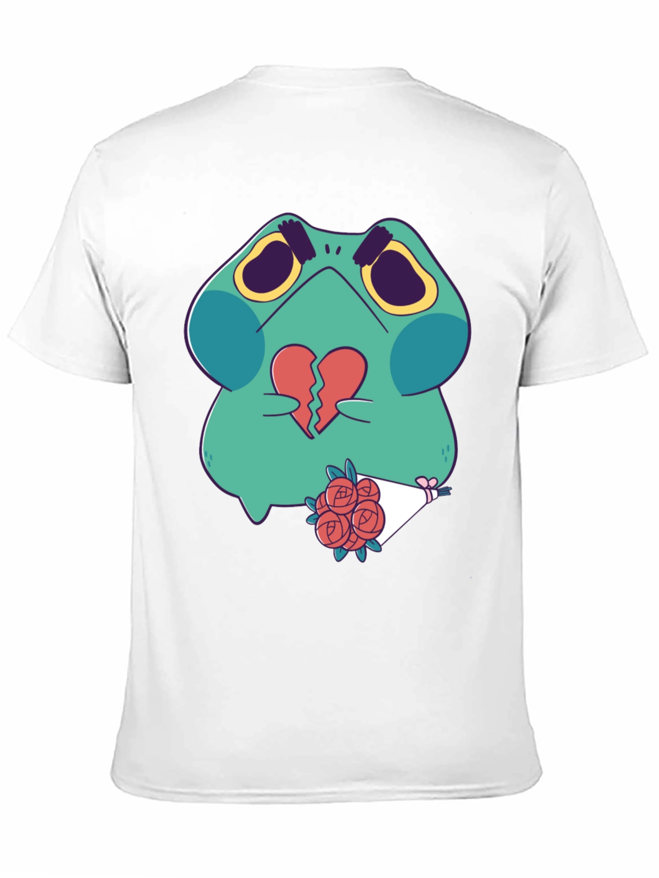 Sad Frog with Broken Heart Graphic T-Shirt